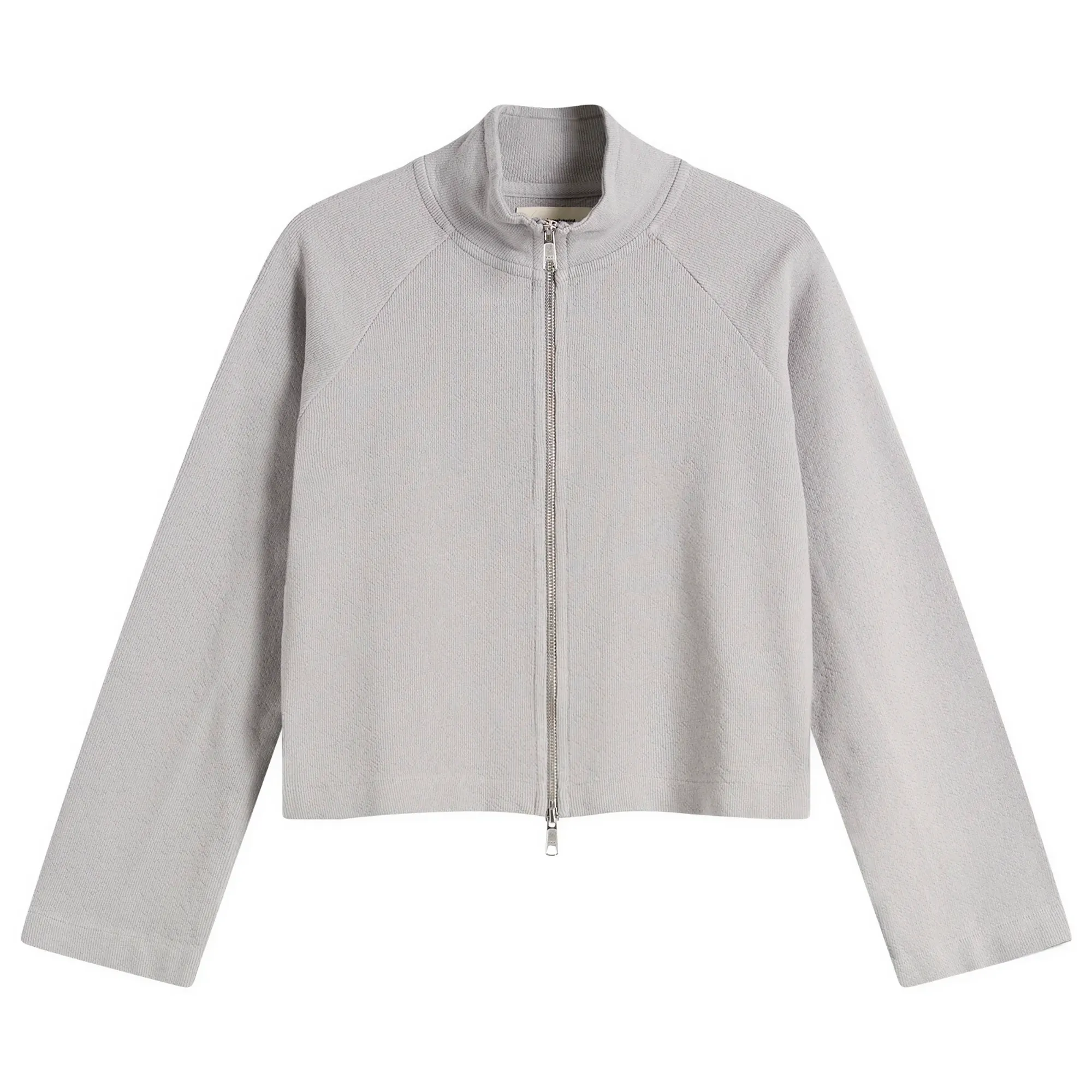 mfpen Women's Cropped Leisure Zip Up Mineral Grey Needle Jump