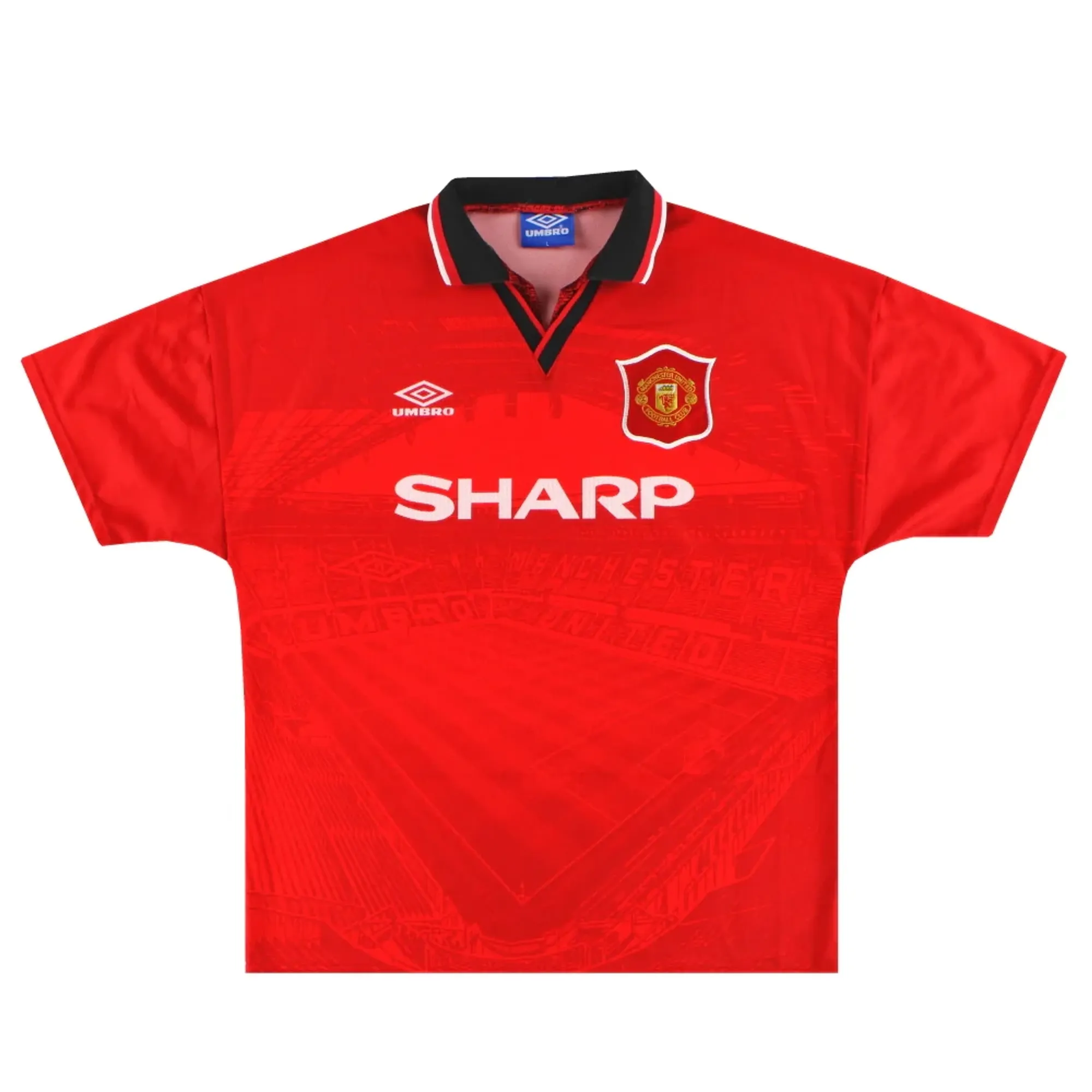 1994-96 Manchester United Umbro Home Shirt *Mint* L - Manchester United / Mint 