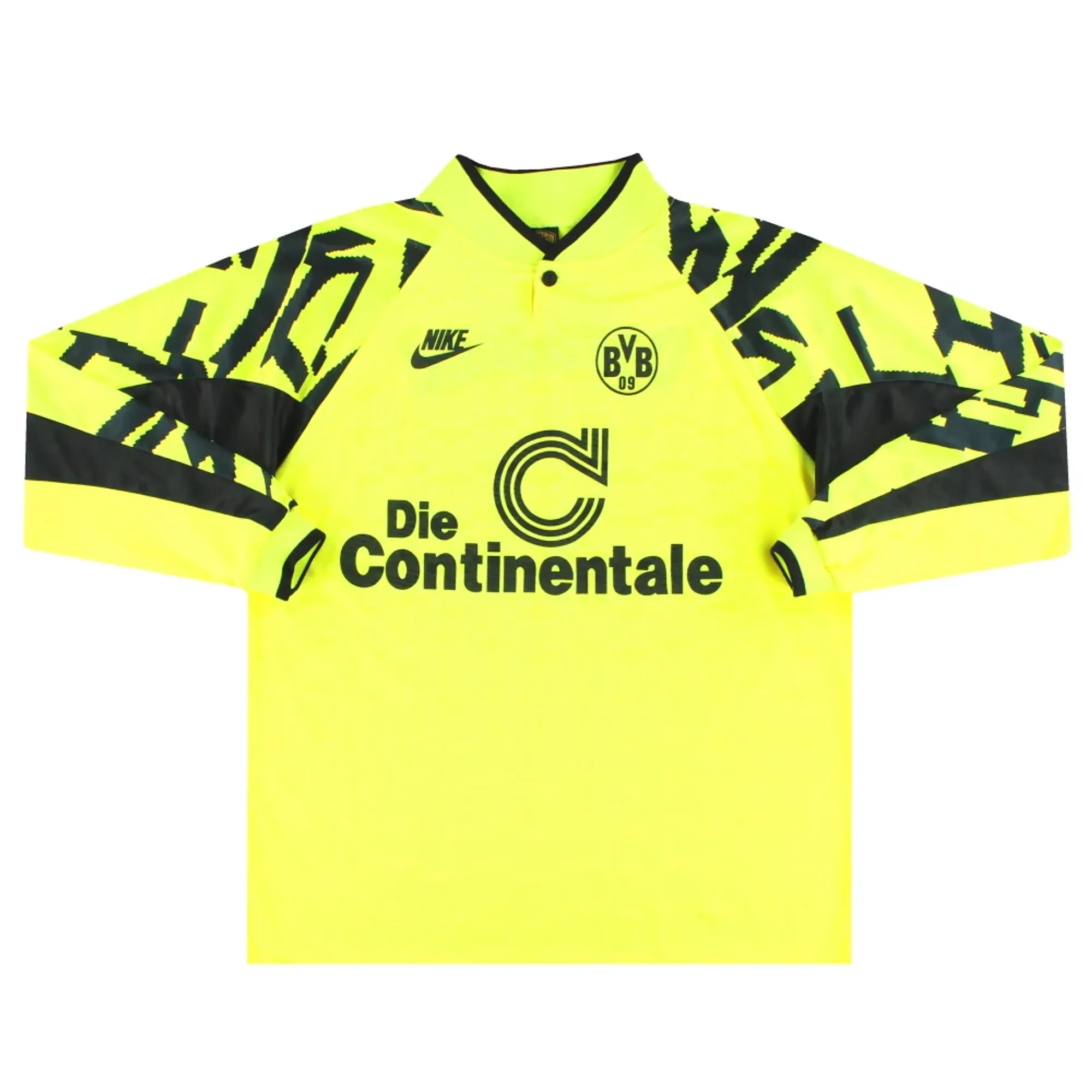 1991-92 Borussia Dortmund Nike Home Shirt L/S *Mint* XXL - Dortmund / Mint 