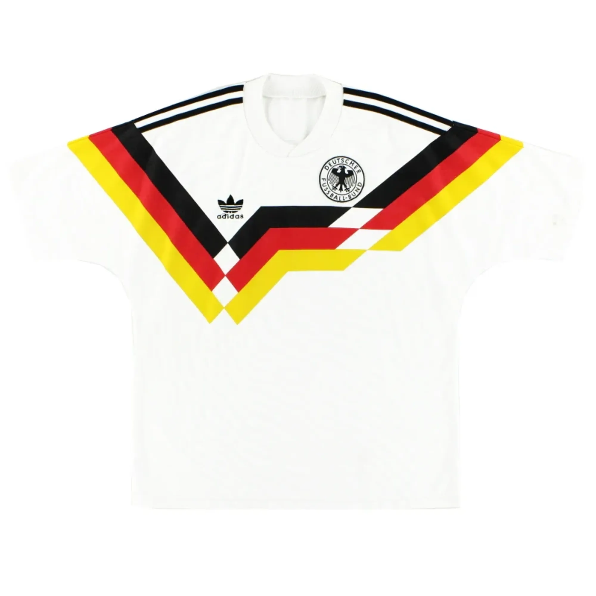 1988-90 West Germany adidas Home Shirt M/L - Germany / Excellent 