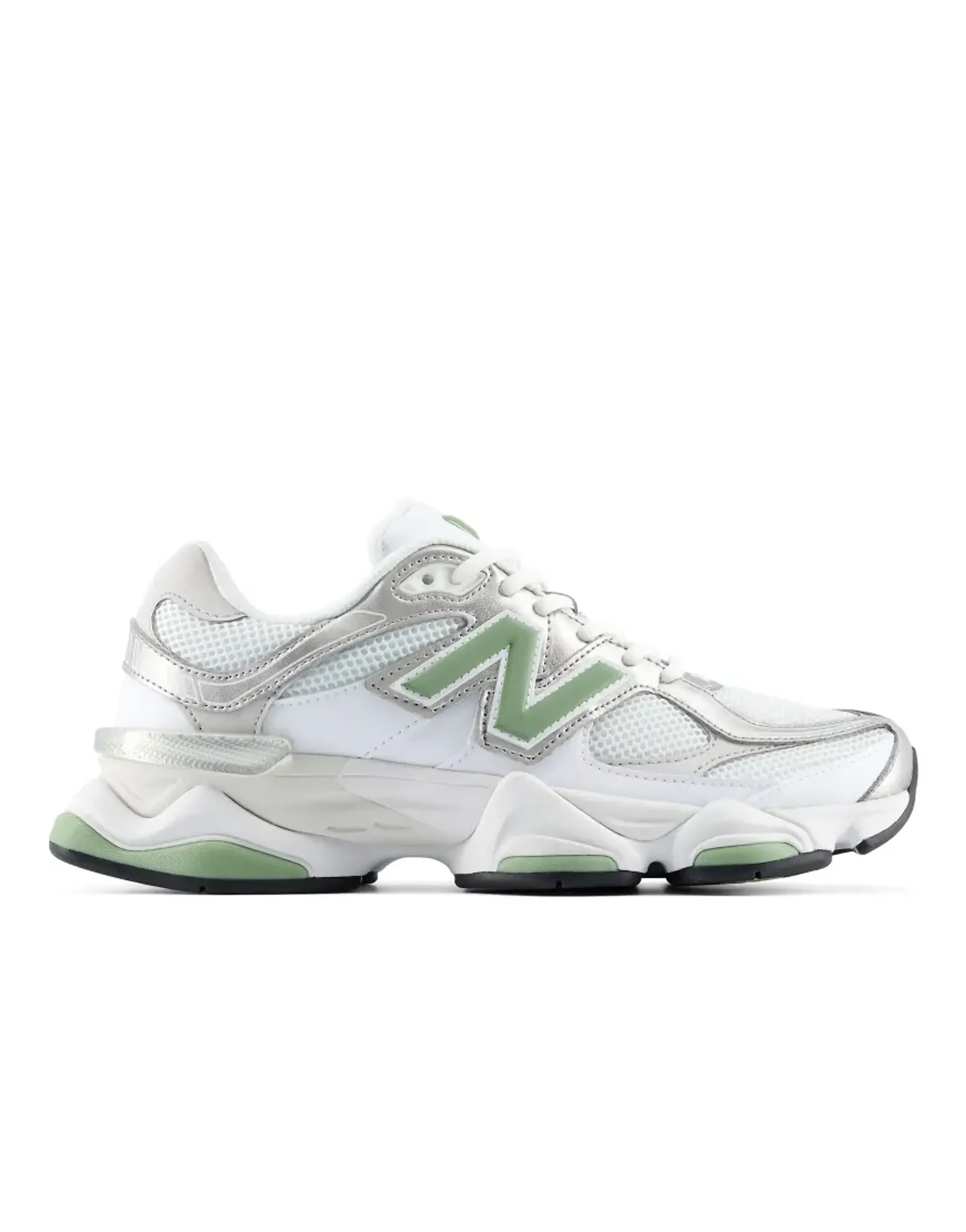 New Balance Unisex 9060 in White/Green Synthetic