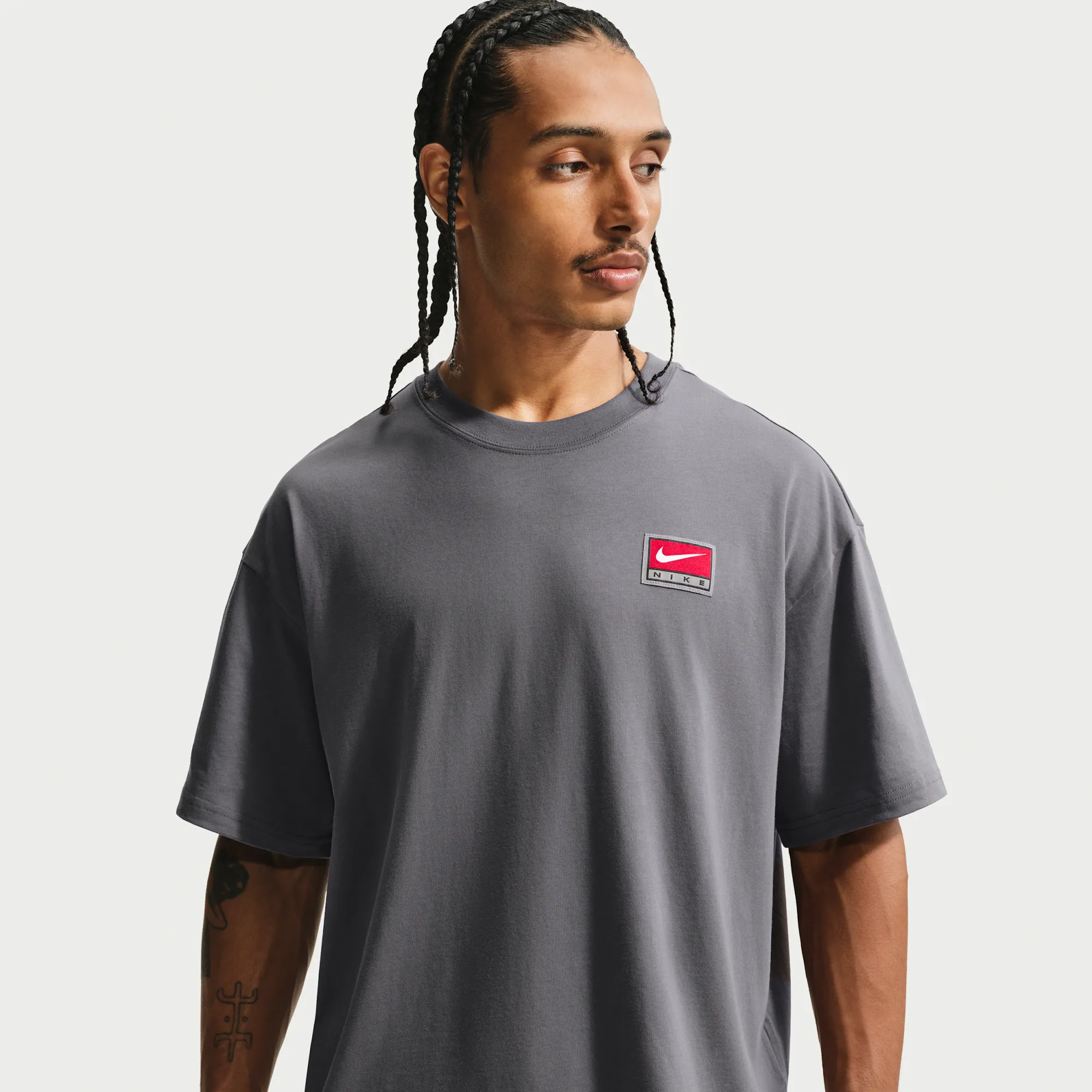 Nike Life Men's Short-Sleeve Boxy Knit Top - Grey