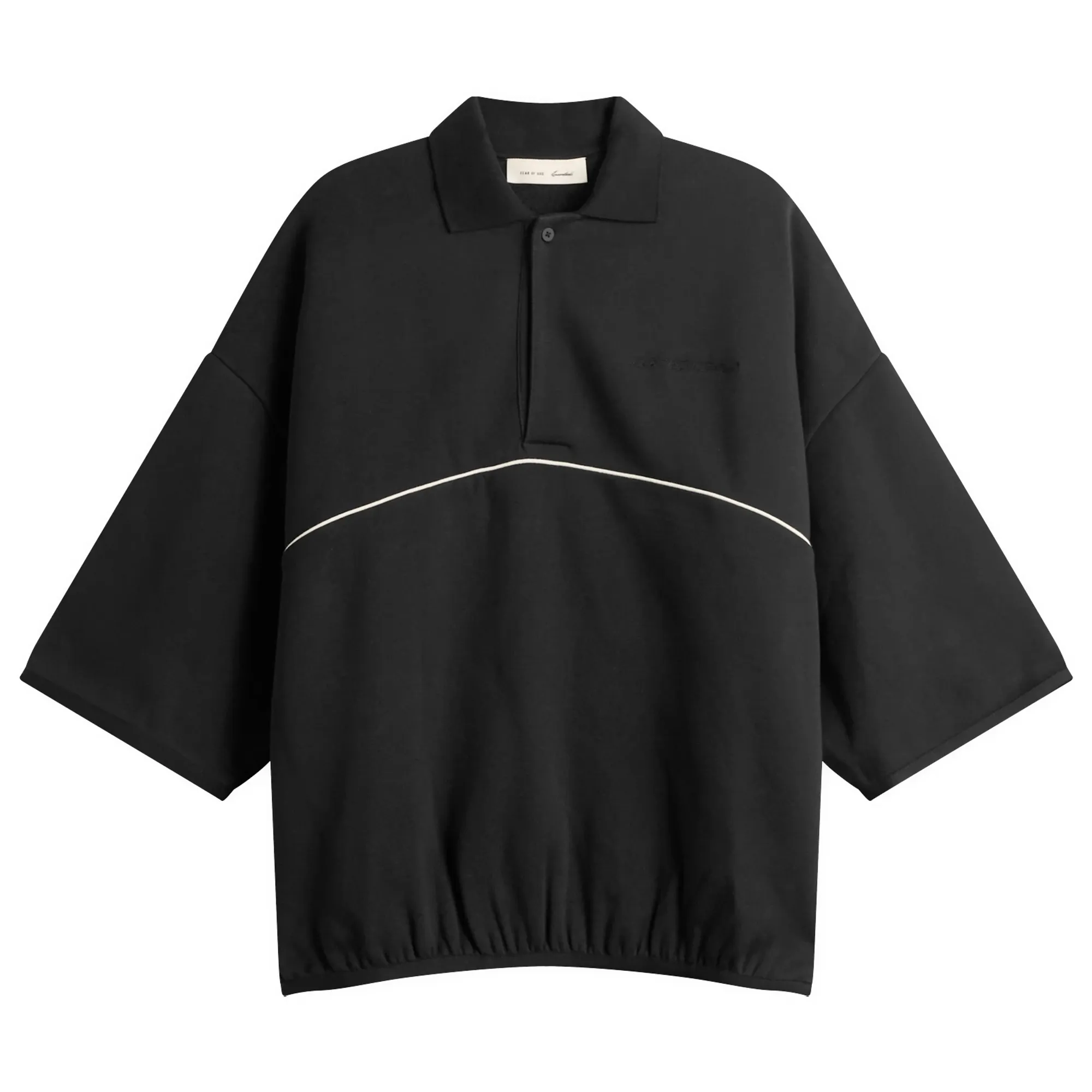 Fear of God ESSENTIALS Men's Active Trace Polo Sweatshirt Vintage Black