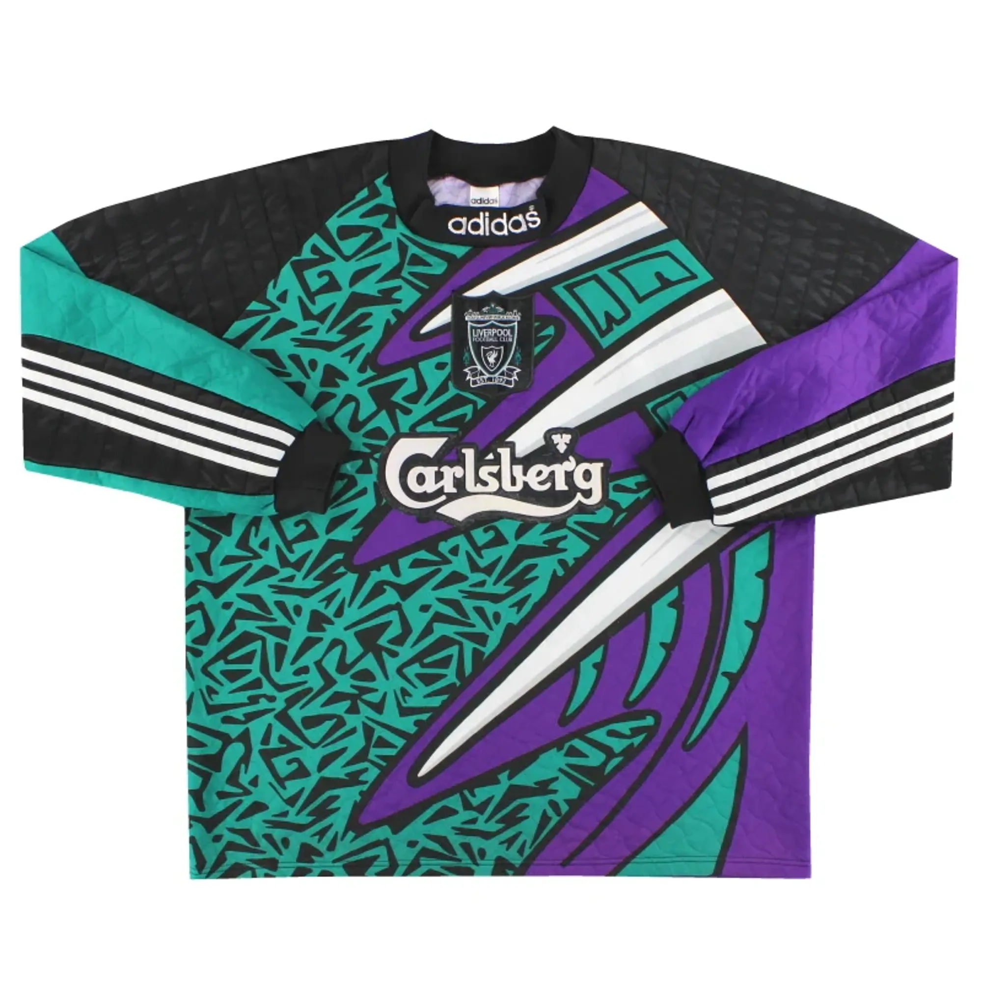 1995-96 Liverpool adidas Goalkeeper Shirt L - Liverpool / Excellent 