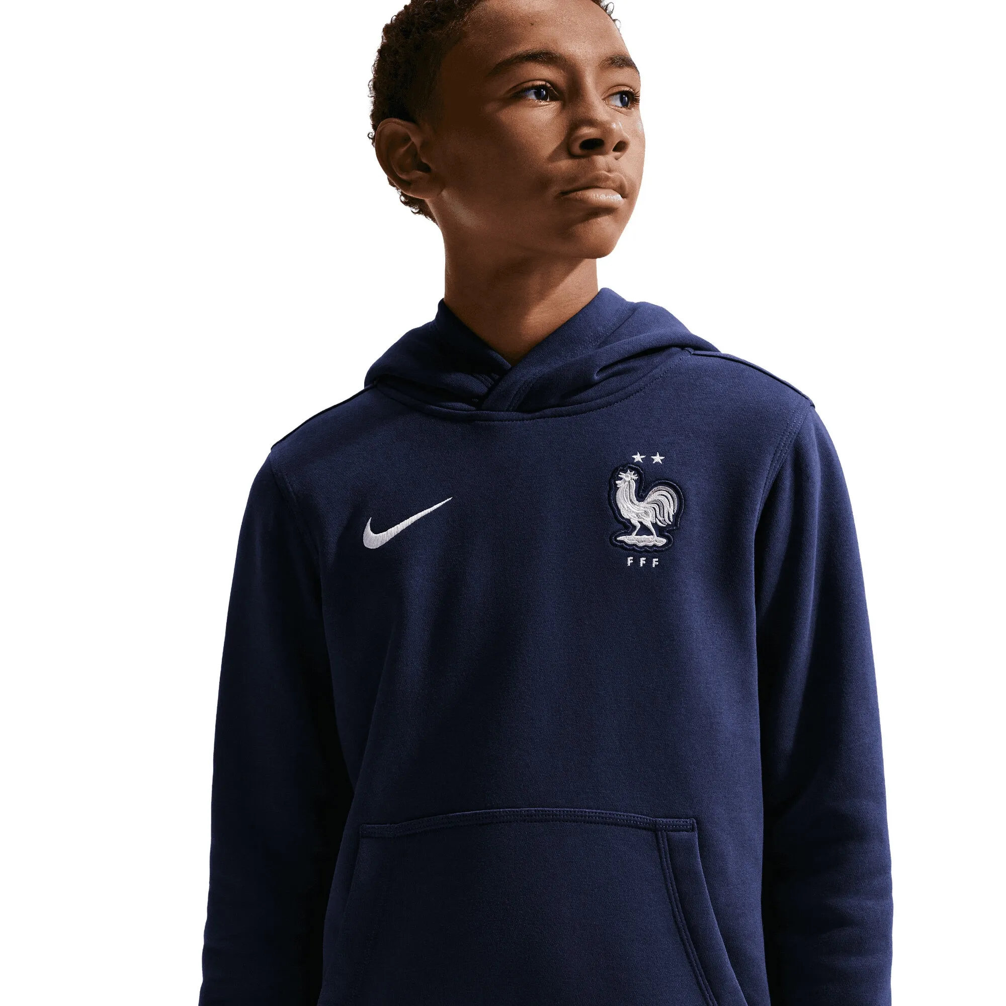 France Nike Club Hoodie - Blackened Blue - Kids