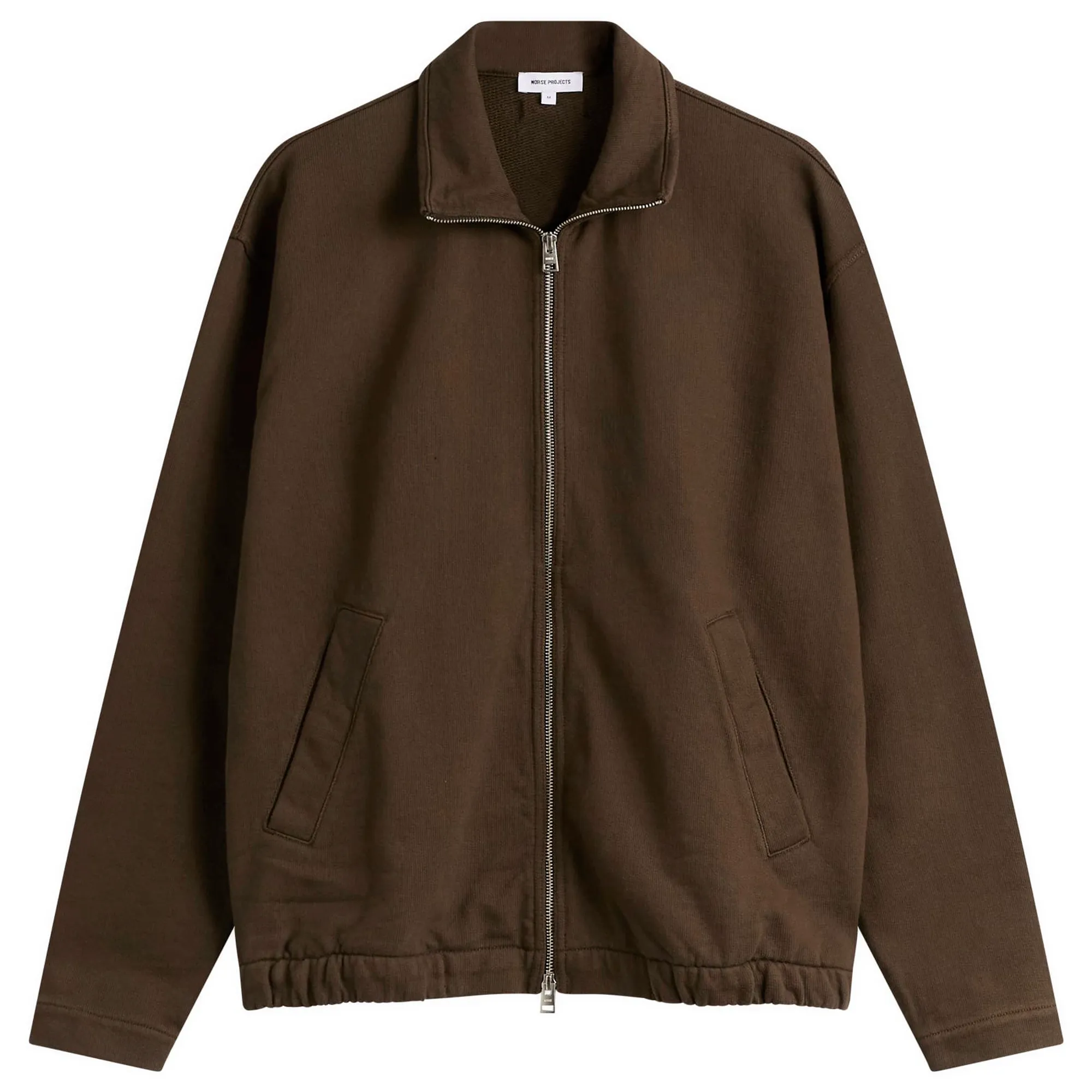 Norse Projects Men's Hornidal Relaxed Track Jacket Delicioso Brown