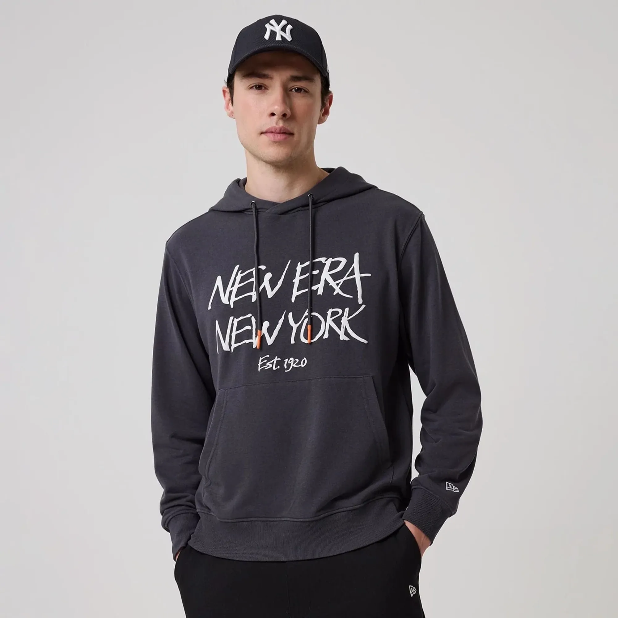 New Era New York Dark Grey Oversized Pullover Hoodie adult unisex
