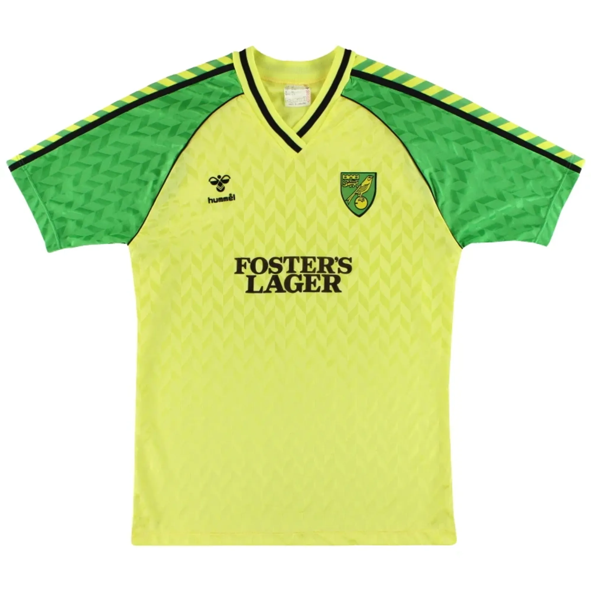 1986-87 Norwich Hummel Home Shirt M - Norwich City / Very Good 