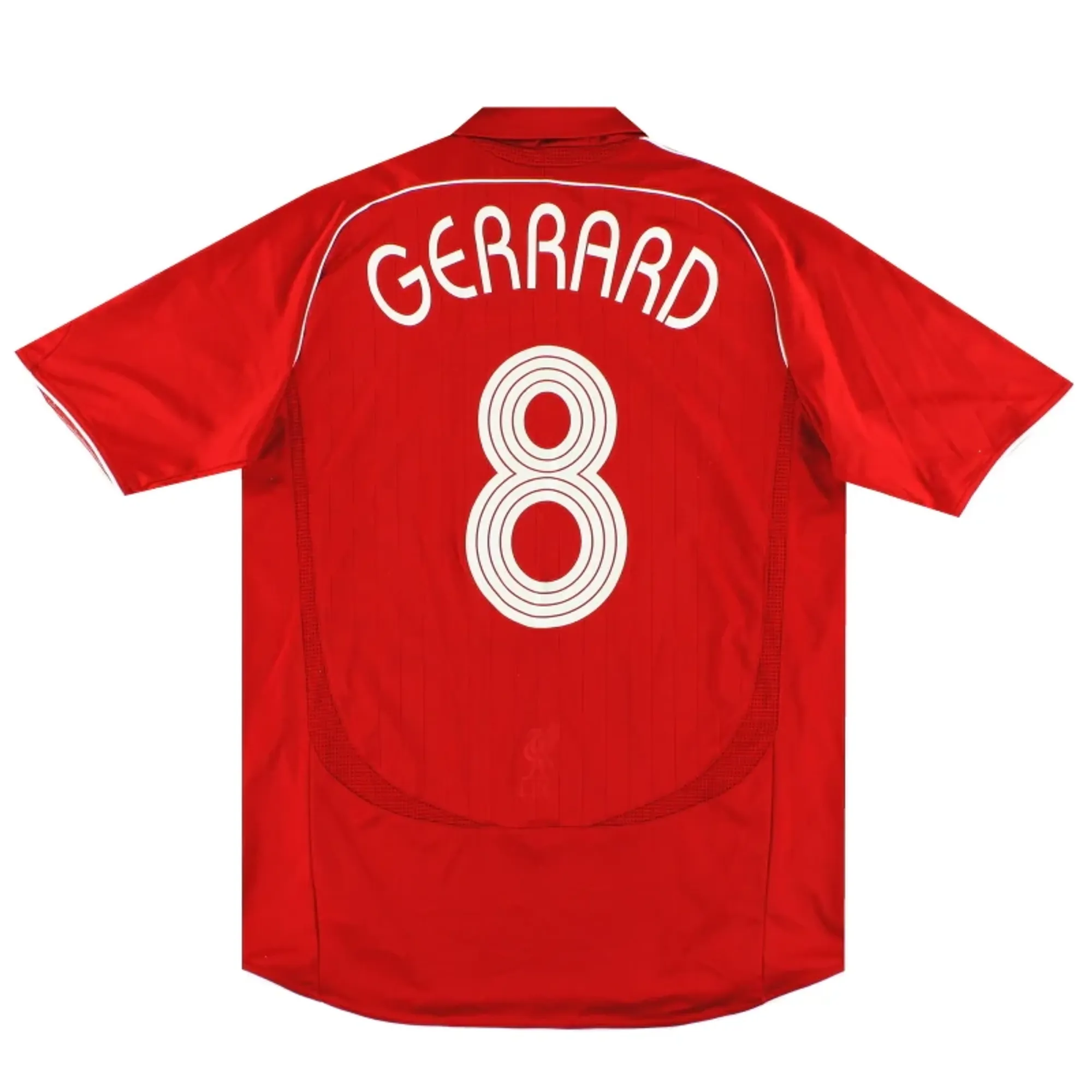 2006-08 Liverpool adidas CL Home Shirt Gerrard #8 *Mint* L - Liverpool / Mint 