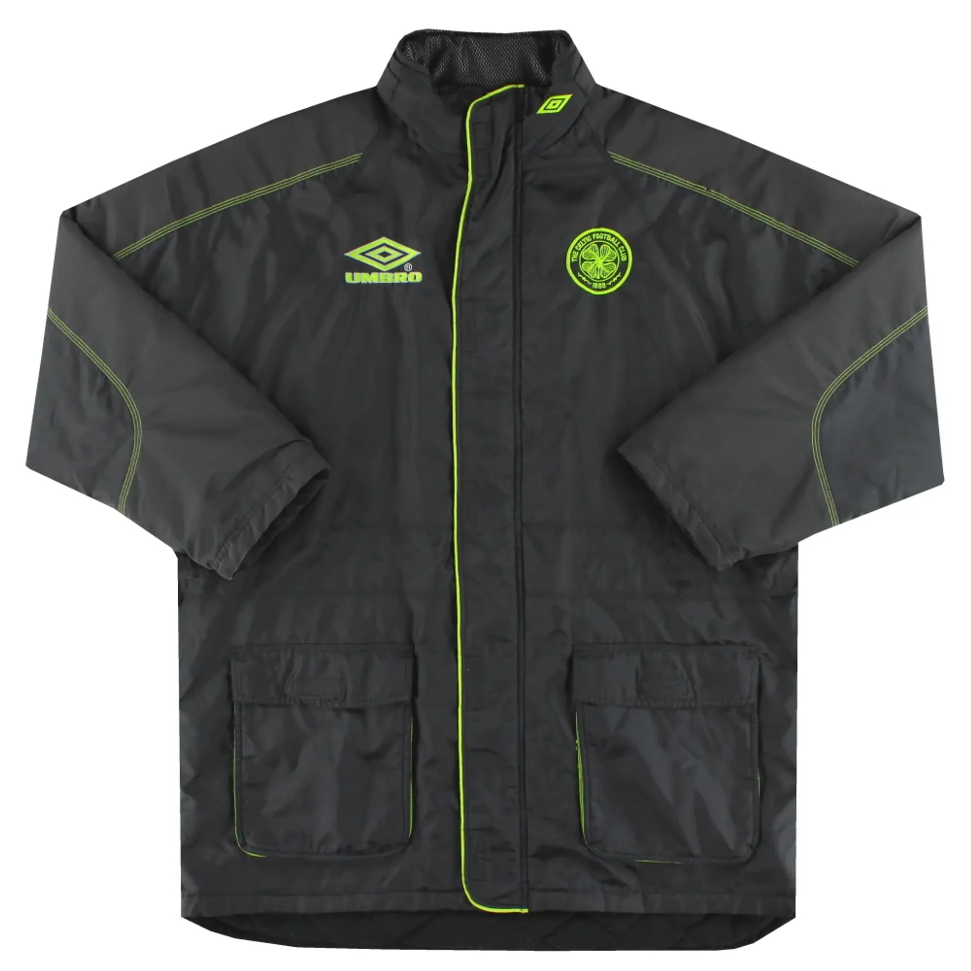 1997-99 Celtic Umbro Bench Coat XL - Celtic / Excellent 
