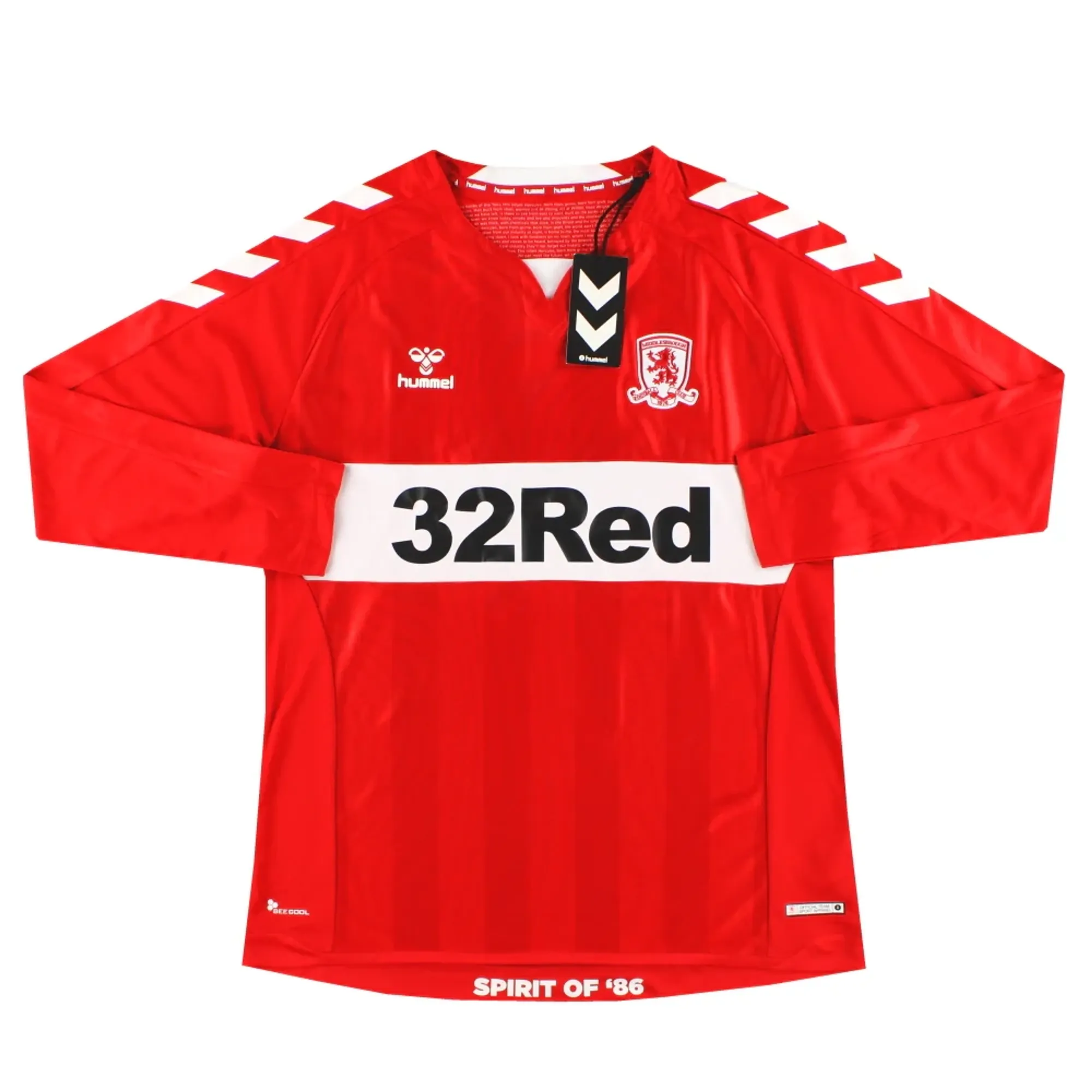 2018-19 Middlesbrough Hummel Home Shirt L/S *w/tags* XL - Middlesbrough / w/tags 