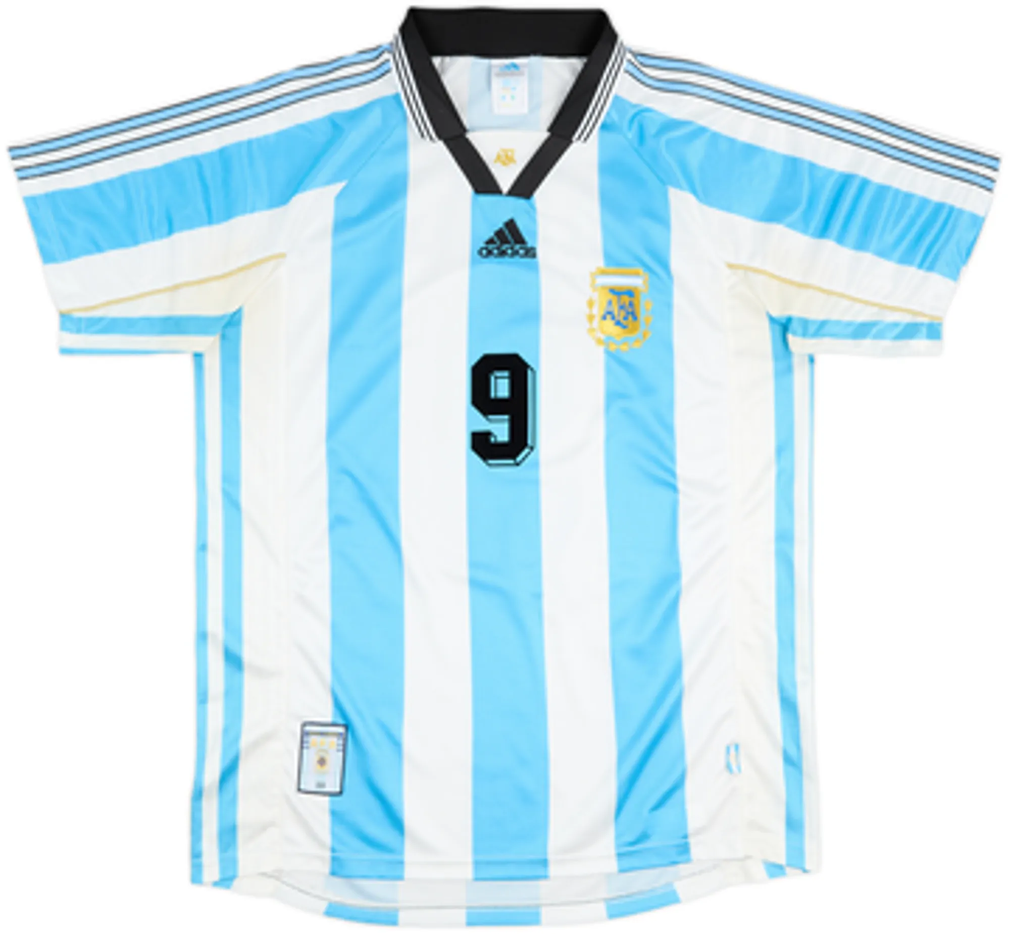 1998-99 Argentina Home Shirt Batistuta #9 - 10/10 - (XL)