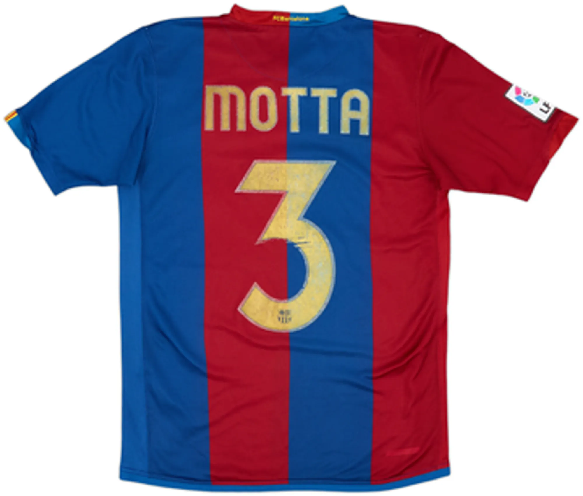 2006-07 Barcelona Home Shirt Motta #3 - 5/10 - (XL.Boys)