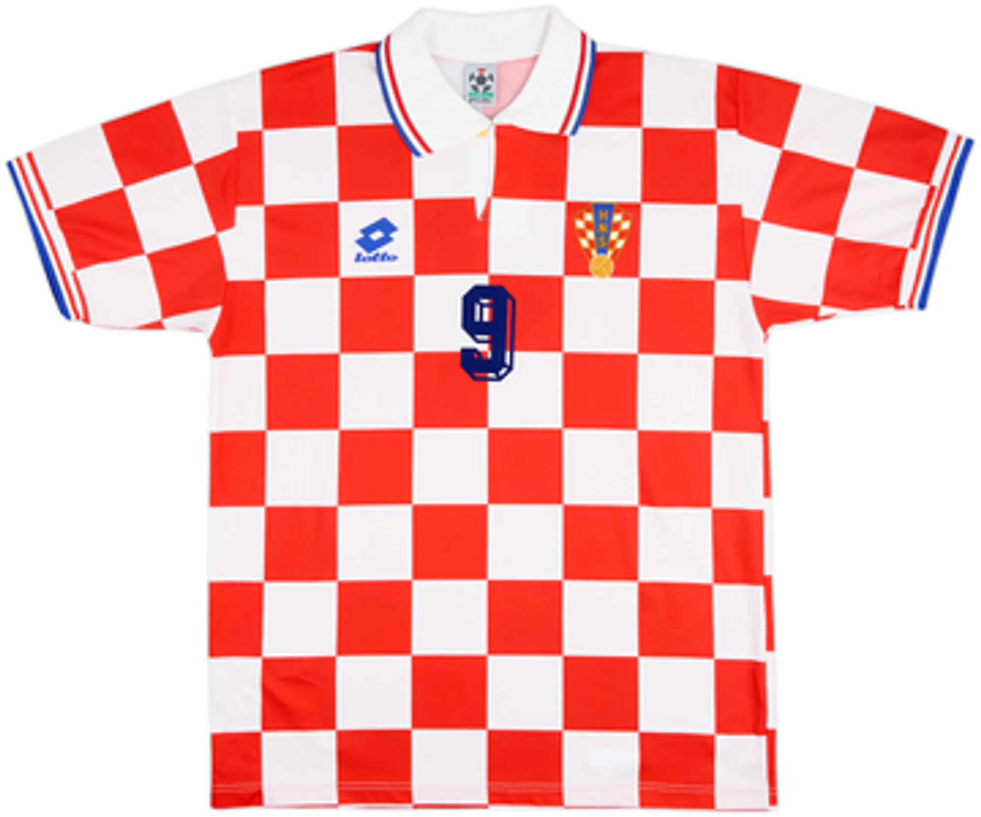 1996-98 Croatia Home Shirt Suker #9 - 8/10 - (XL)