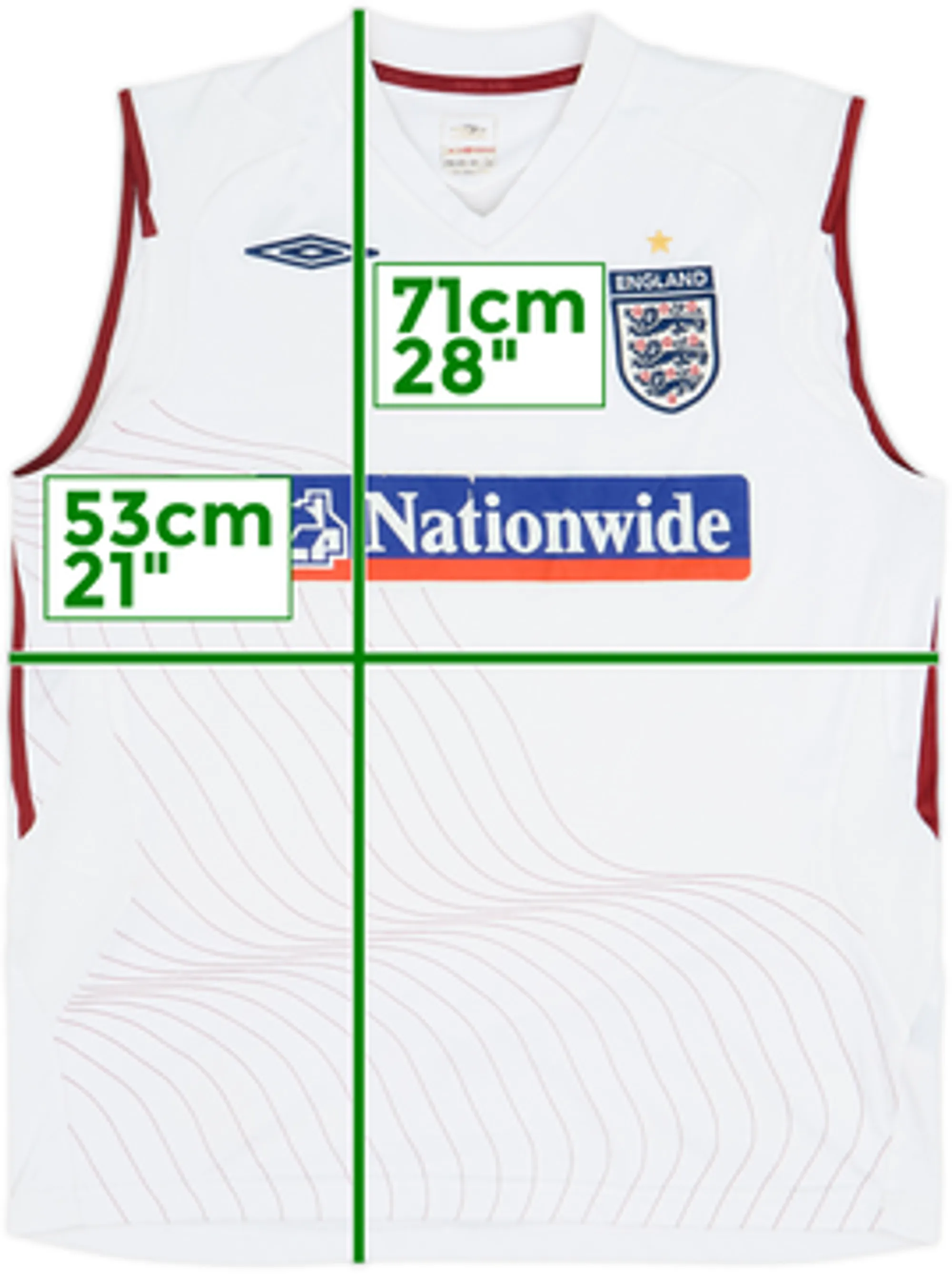 2008-09 England Umbro Training Vest - 5/10 - (L)