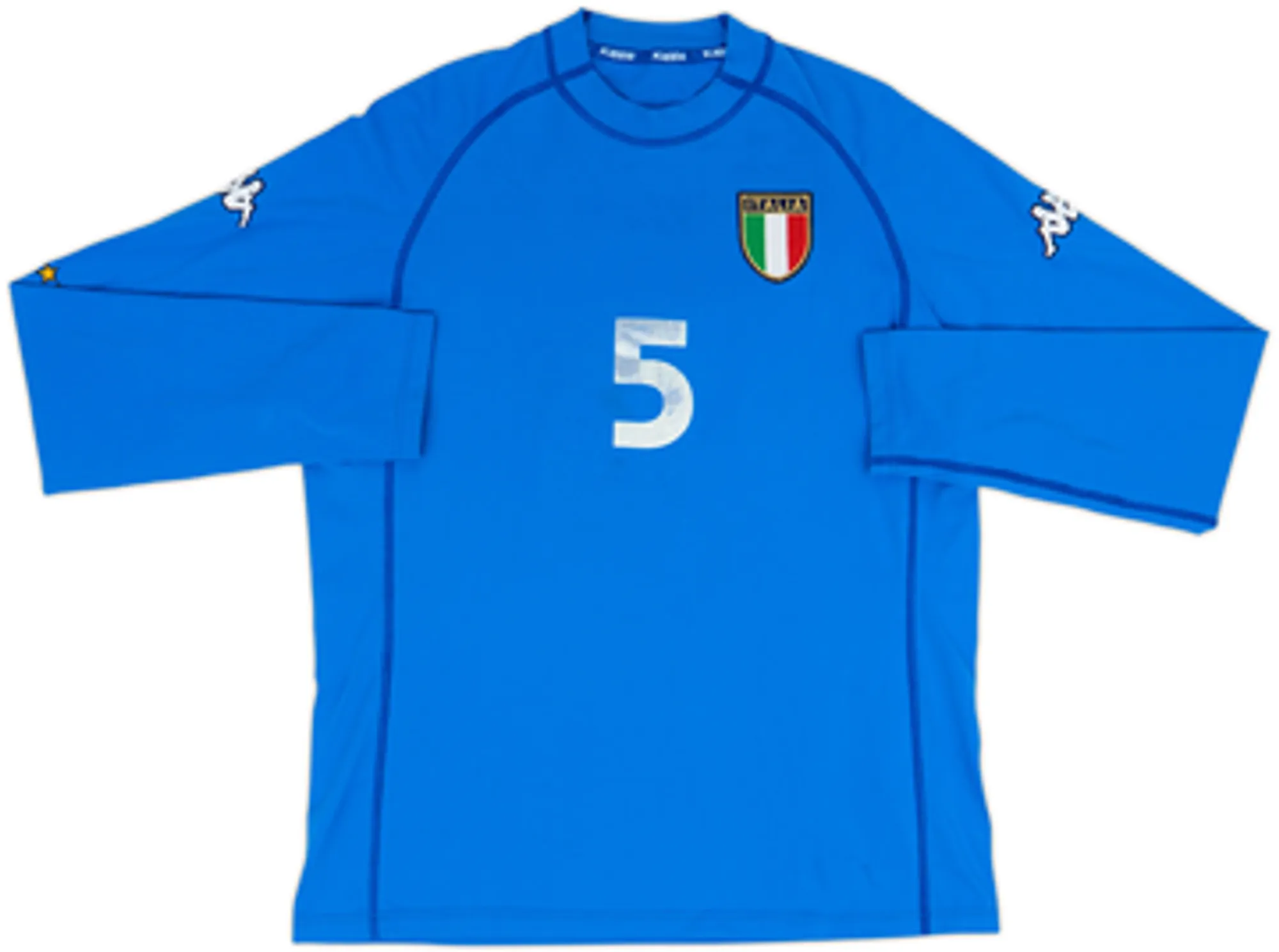 2000-01 Italy Home L/S Shirt Cannavaro #5 - 5/10 - (XL)