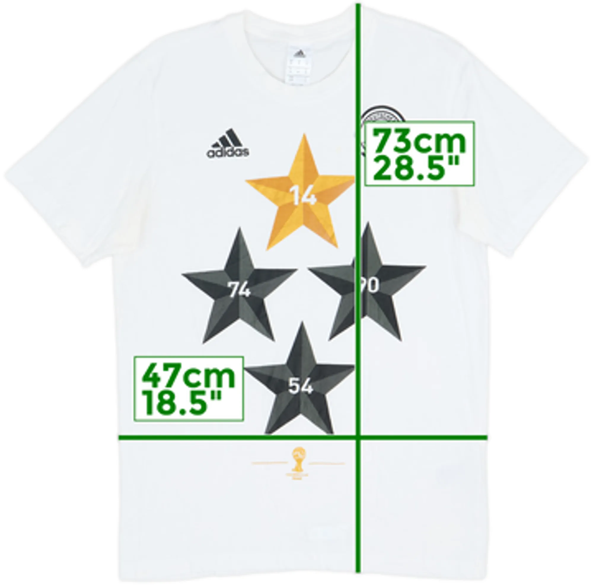 2014 Germany adidas World Cup Winners Cotton Tee - 6/10 - (M)
