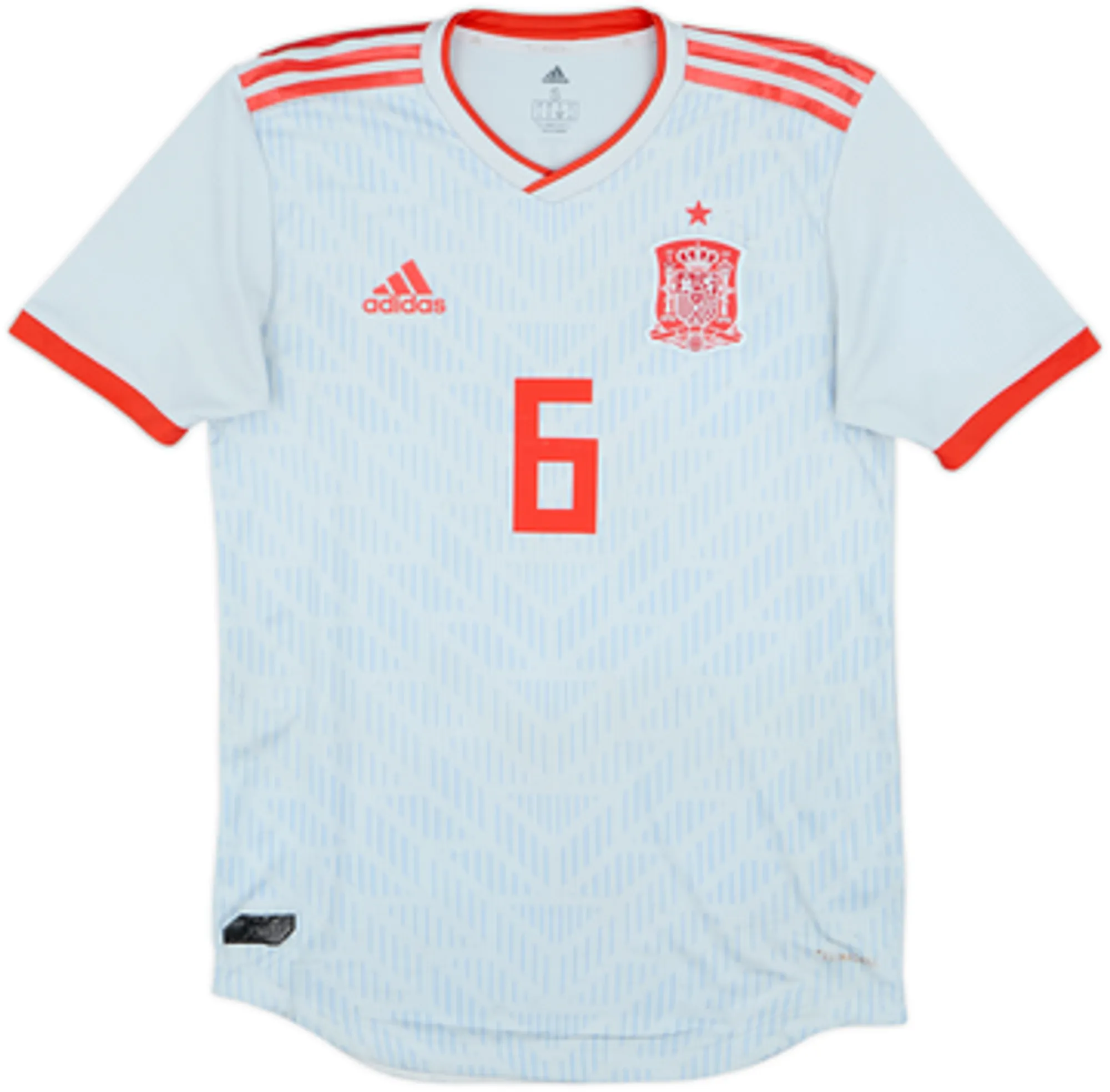 2018-19 Spain Authentic Away Shirt A.Iniesta #6 - 6/10 - (S)