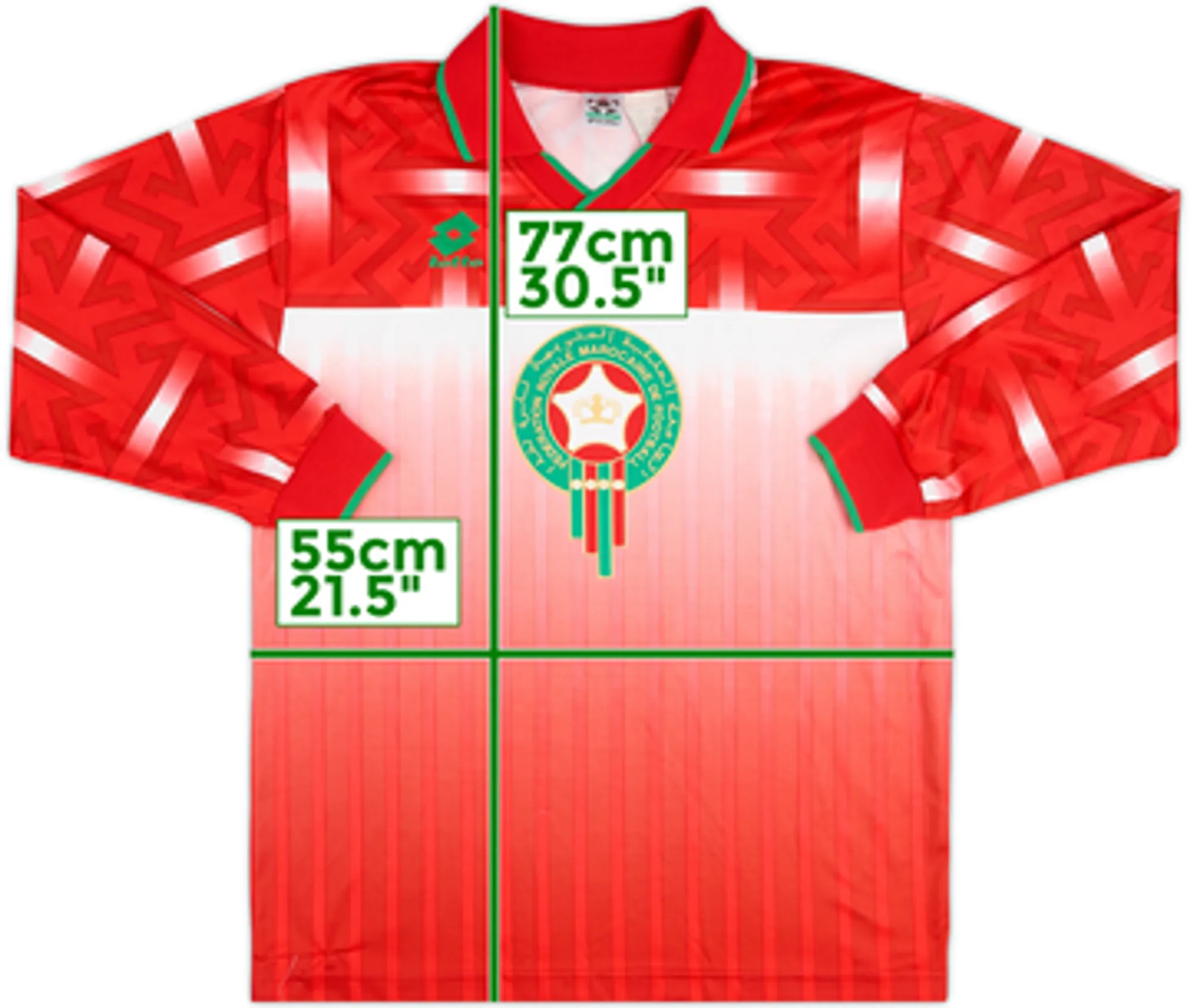 1994-96 Morocco Home L/S Shirt - 8/10 - (XL)