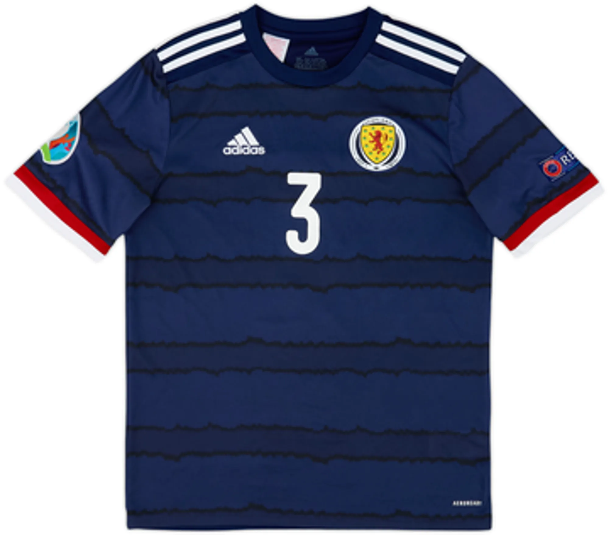 2020-22 Scotland Home Shirt Robertson #3 - 9/10 - (XL.Boys)