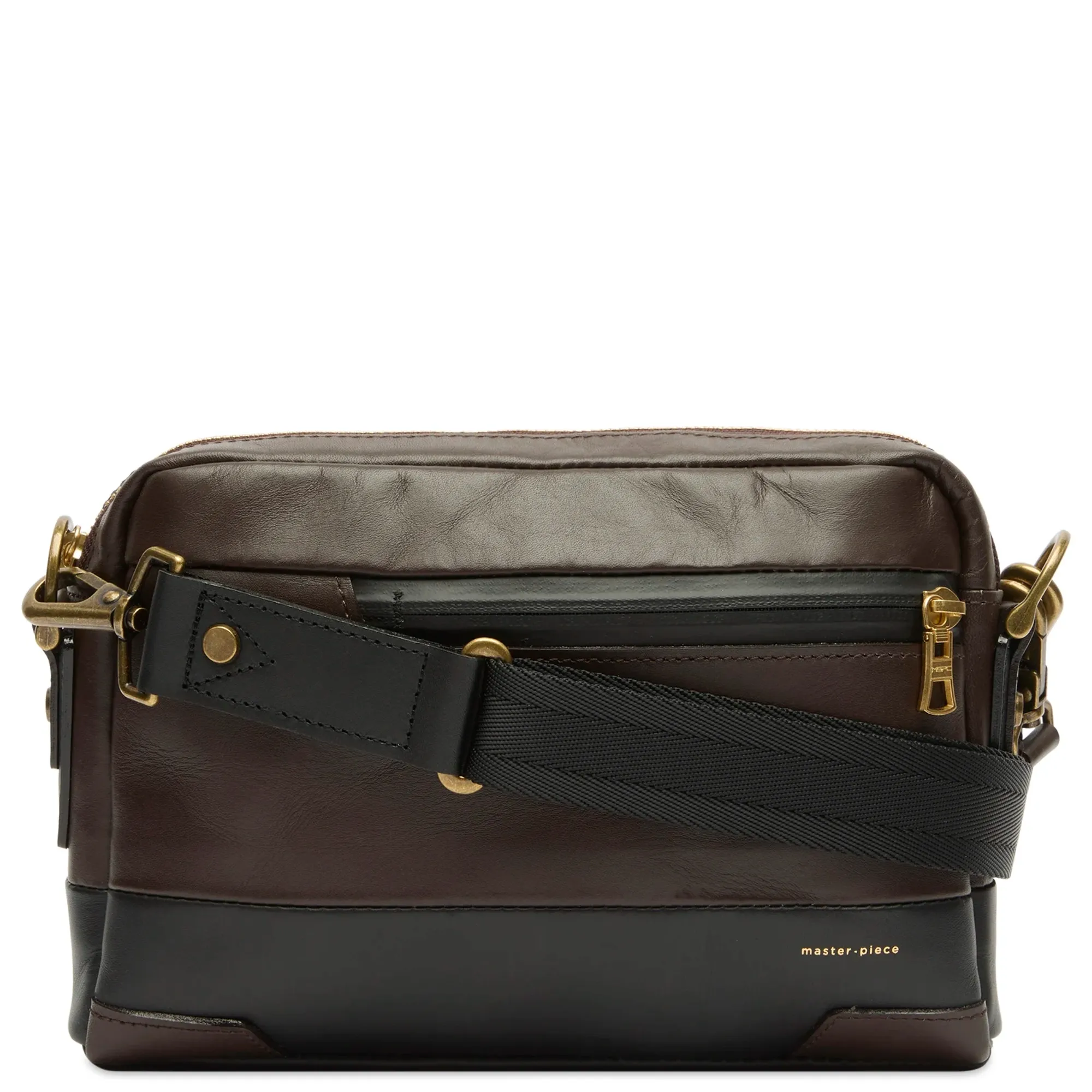 Master-Piece Gloss Leather Shoulder Bag - Small Brown