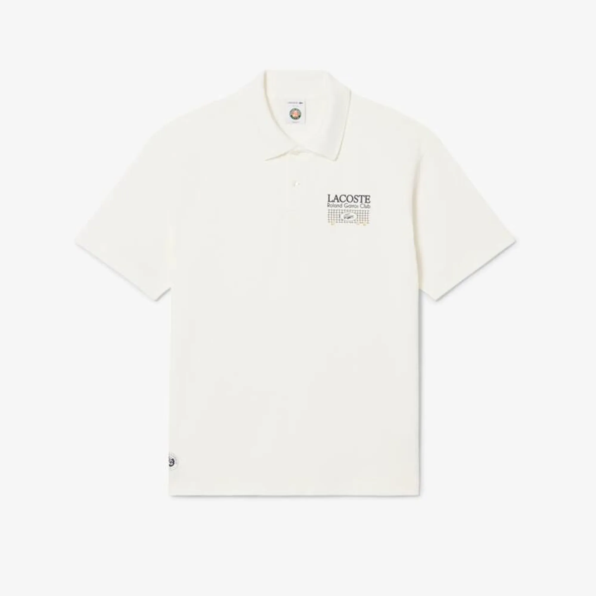 Lacoste Roland-Garros Edition Petit Piqué Polo Shirt - White