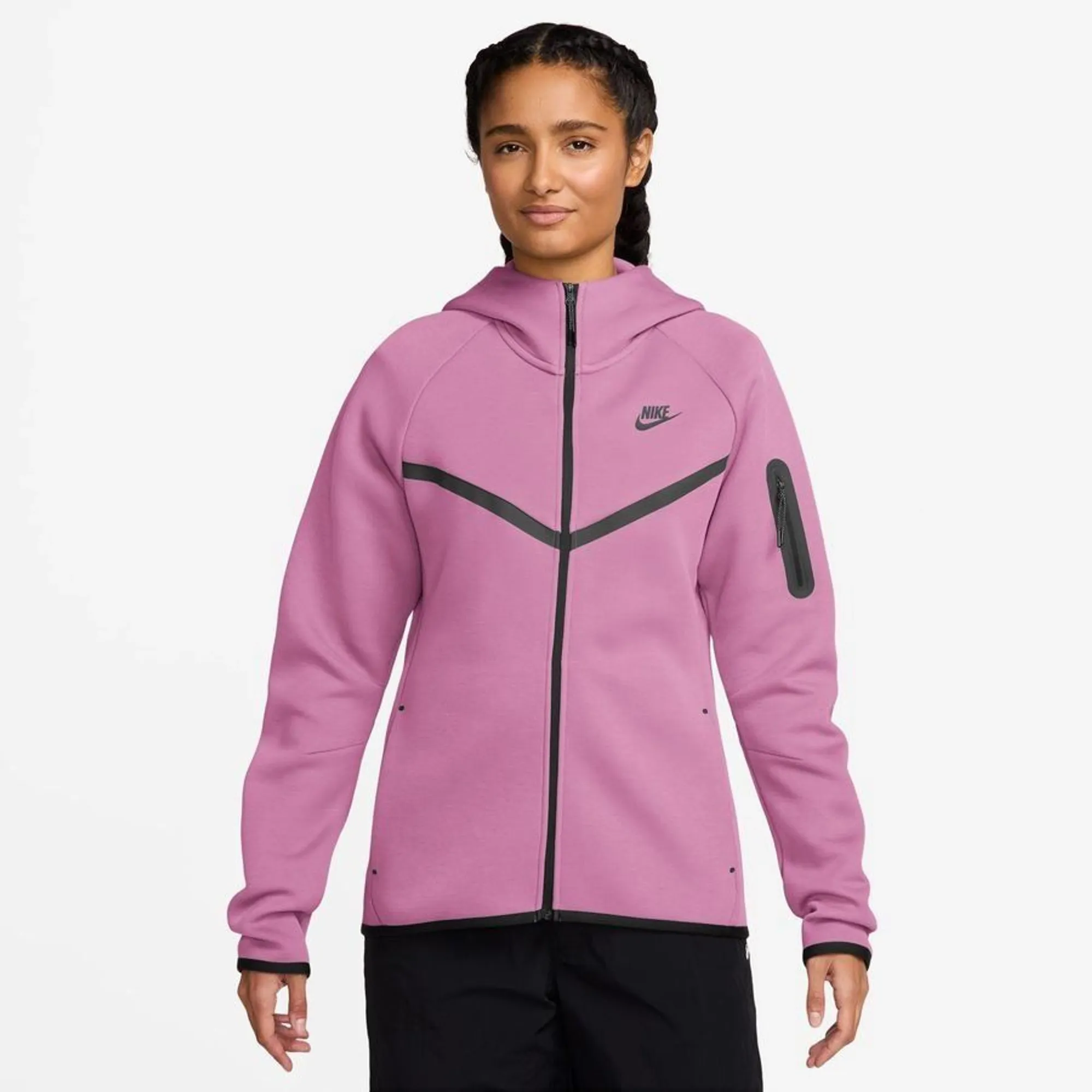 Nike Hoodie Tech Fleece Fz Windrunner - ['Pink']