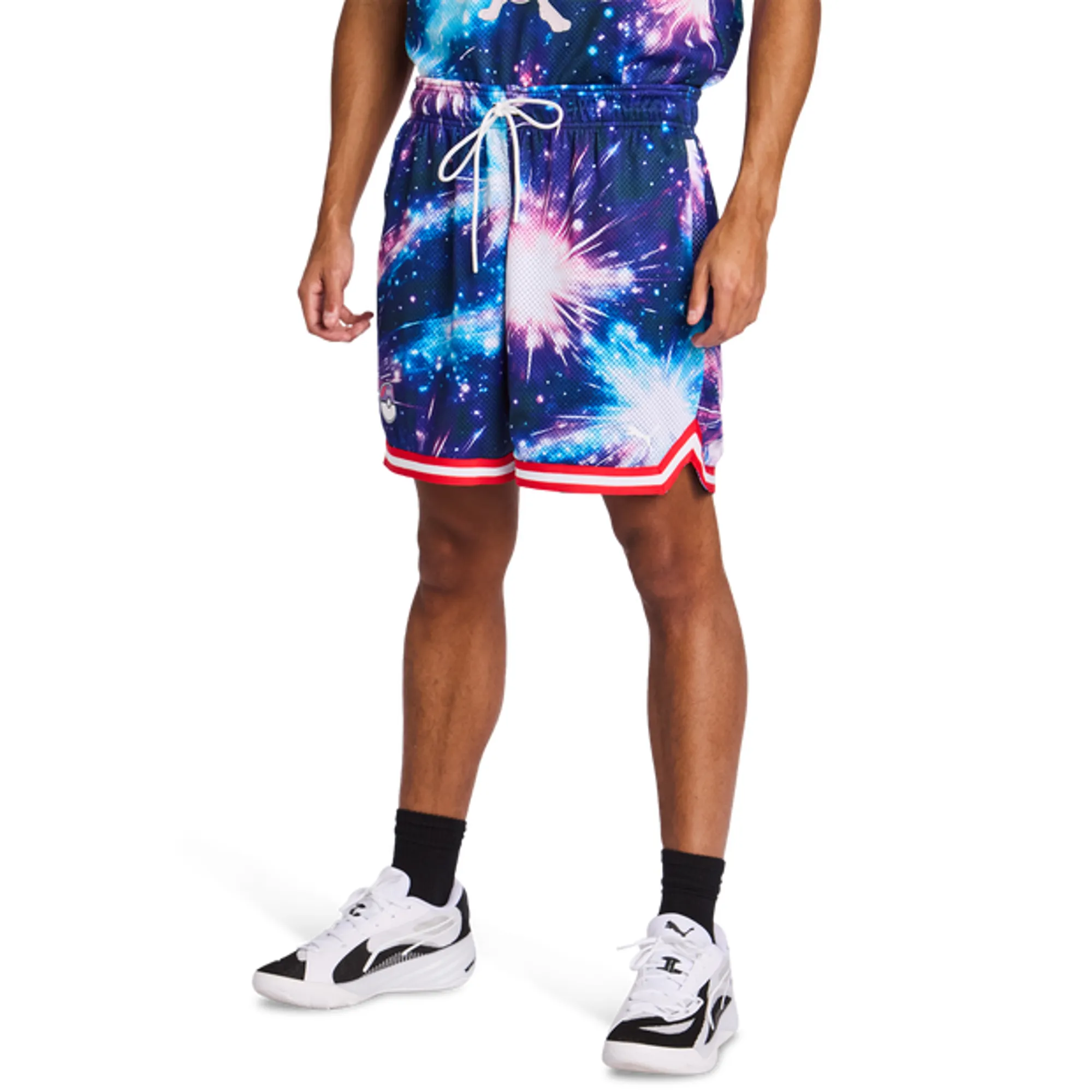 PUMA x POKÃMON Mewtwo Relaxed Basketball Shorts Men in Black | Size 3XL