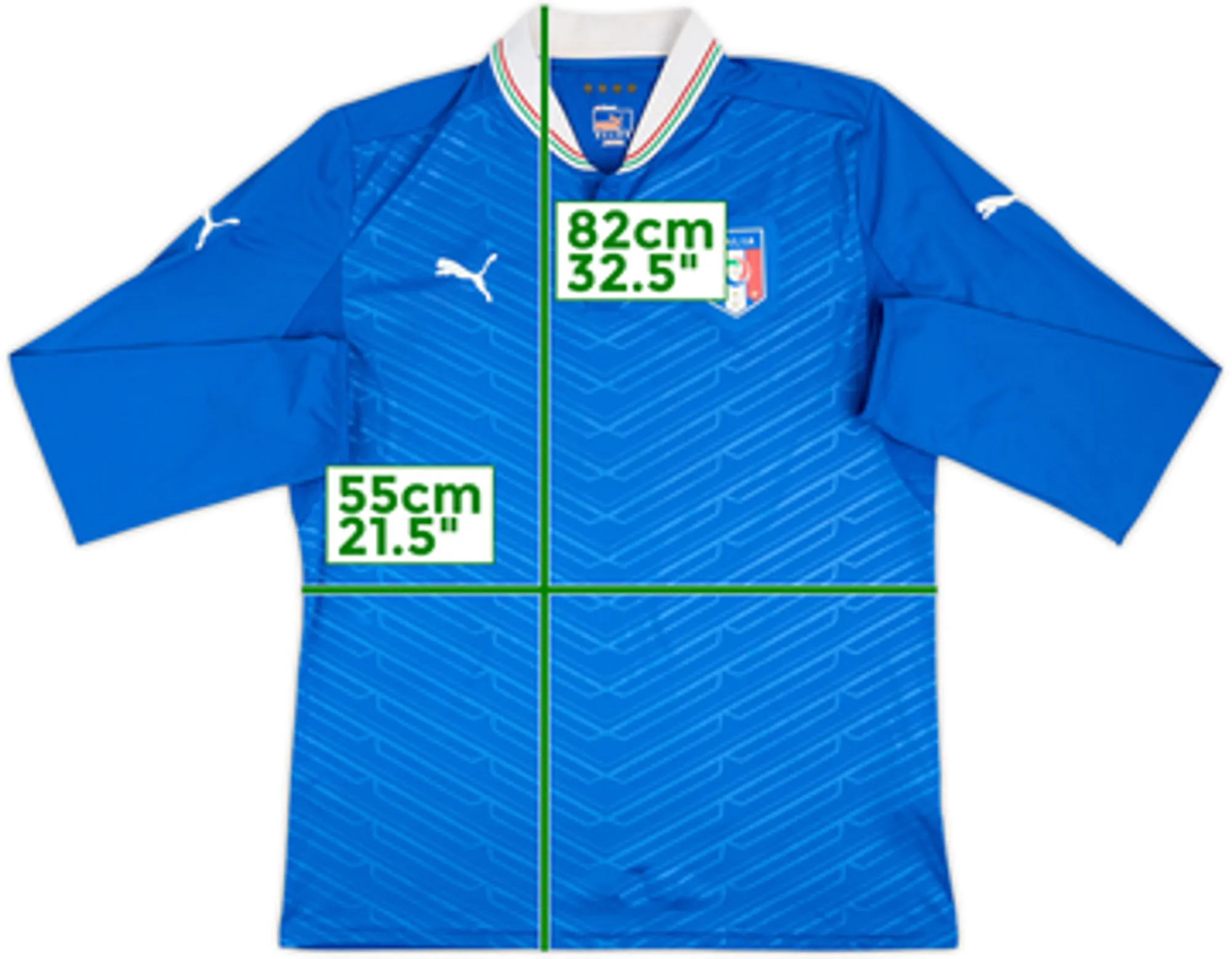 2012-13 Italy Player Issue Home L/S Shirt - 10/10 - (XXL)