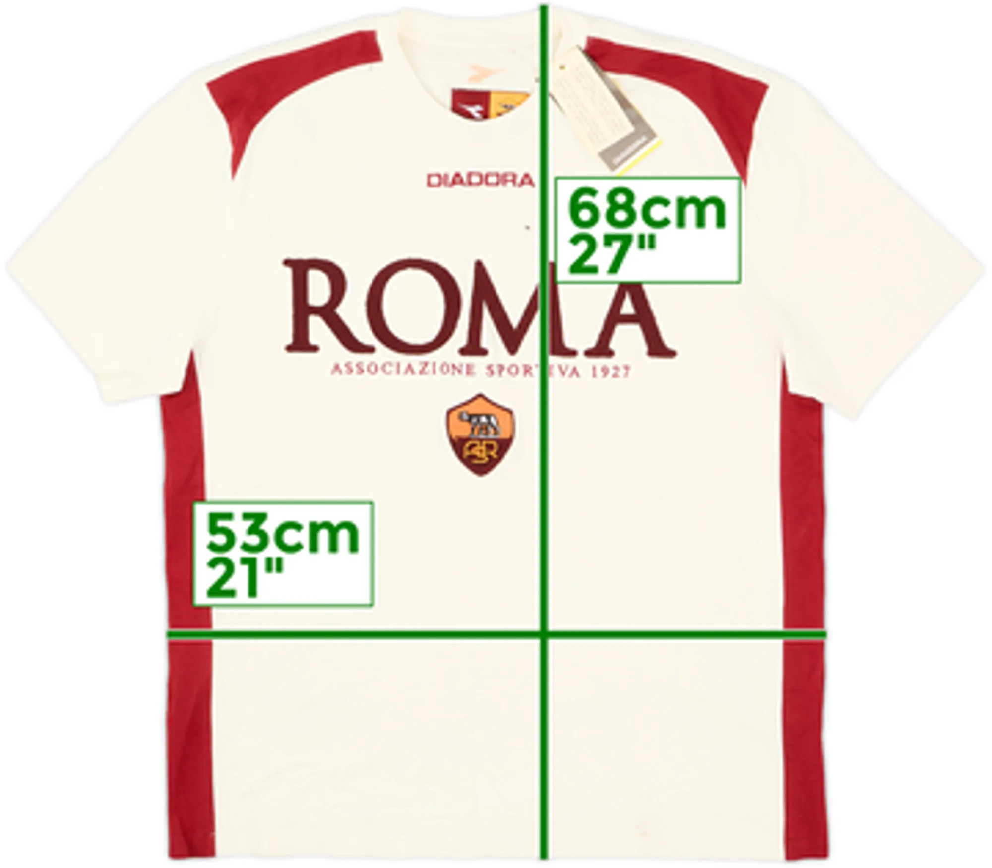 2003-04 Roma Diadora Cotton Tee (L)
