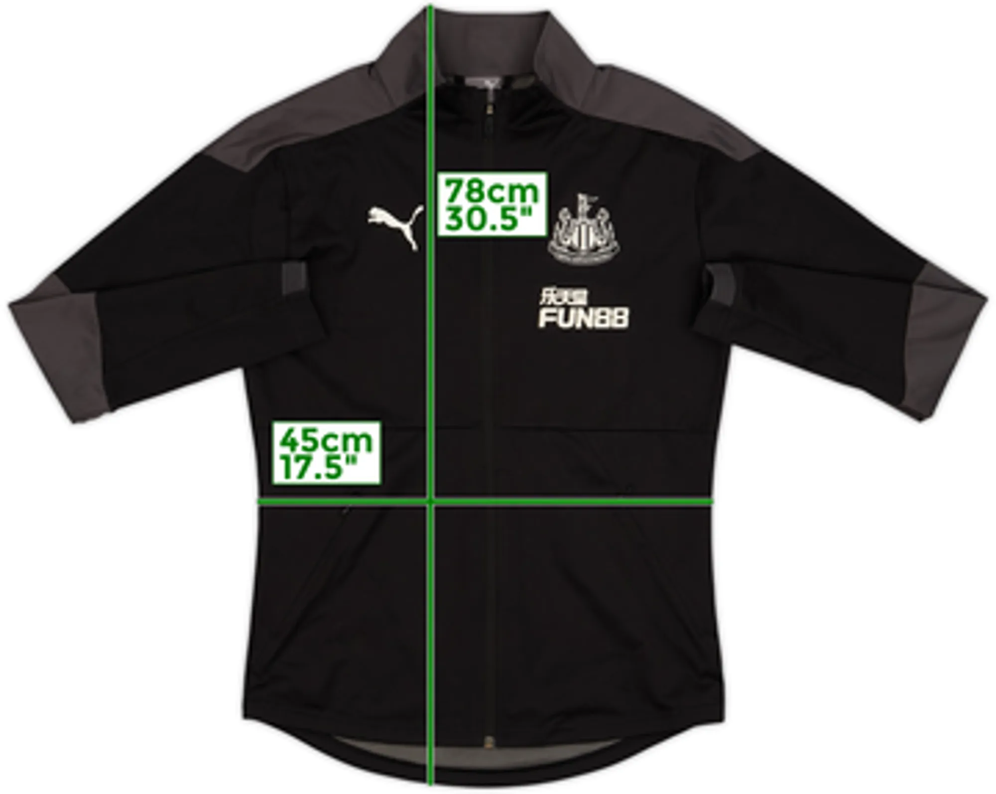 2019-20 Newcastle United Puma Track Jacket - 8/10 - (S)