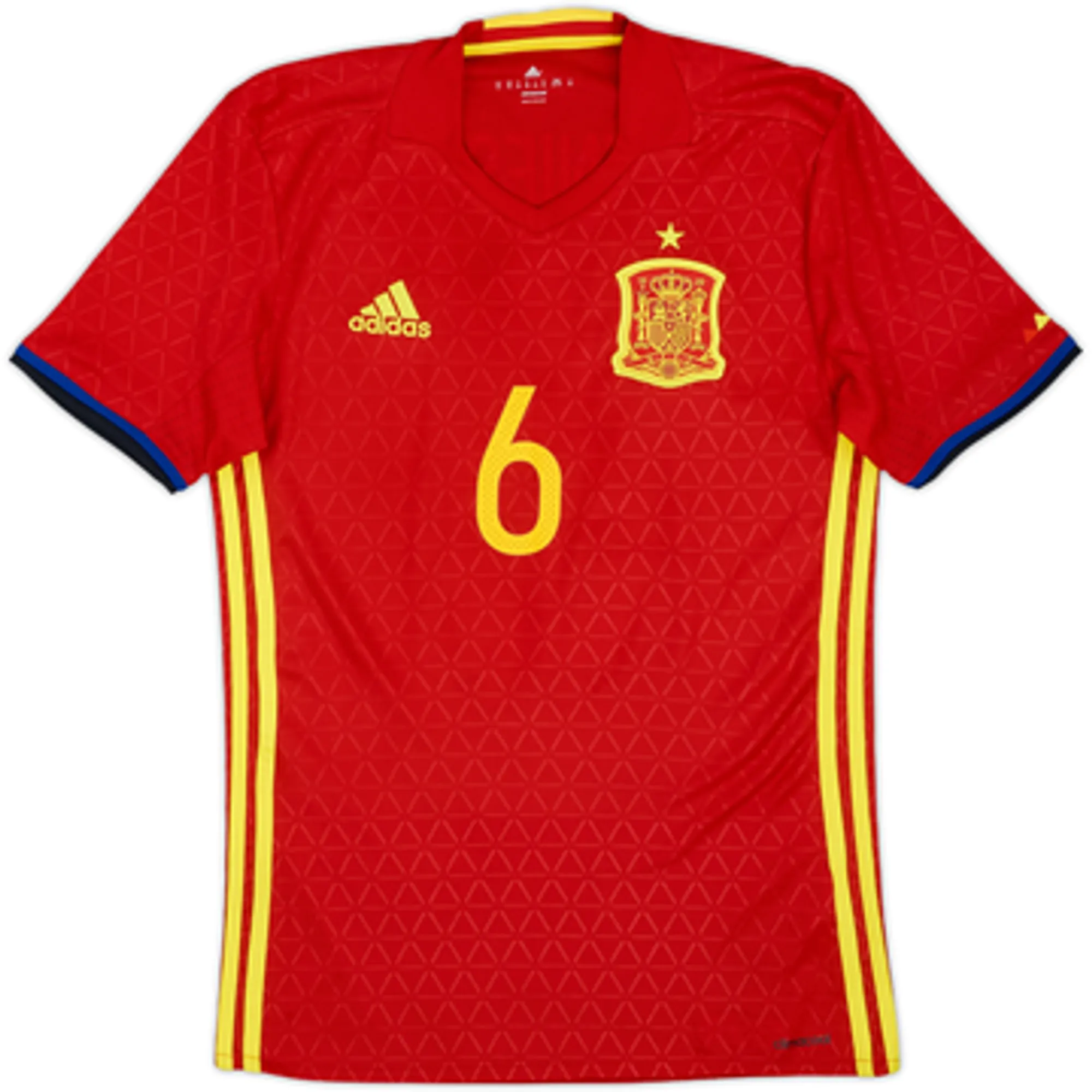 2016-17 Spain Home Shirt A. Iniesta #6 - 7/10 - (XS)