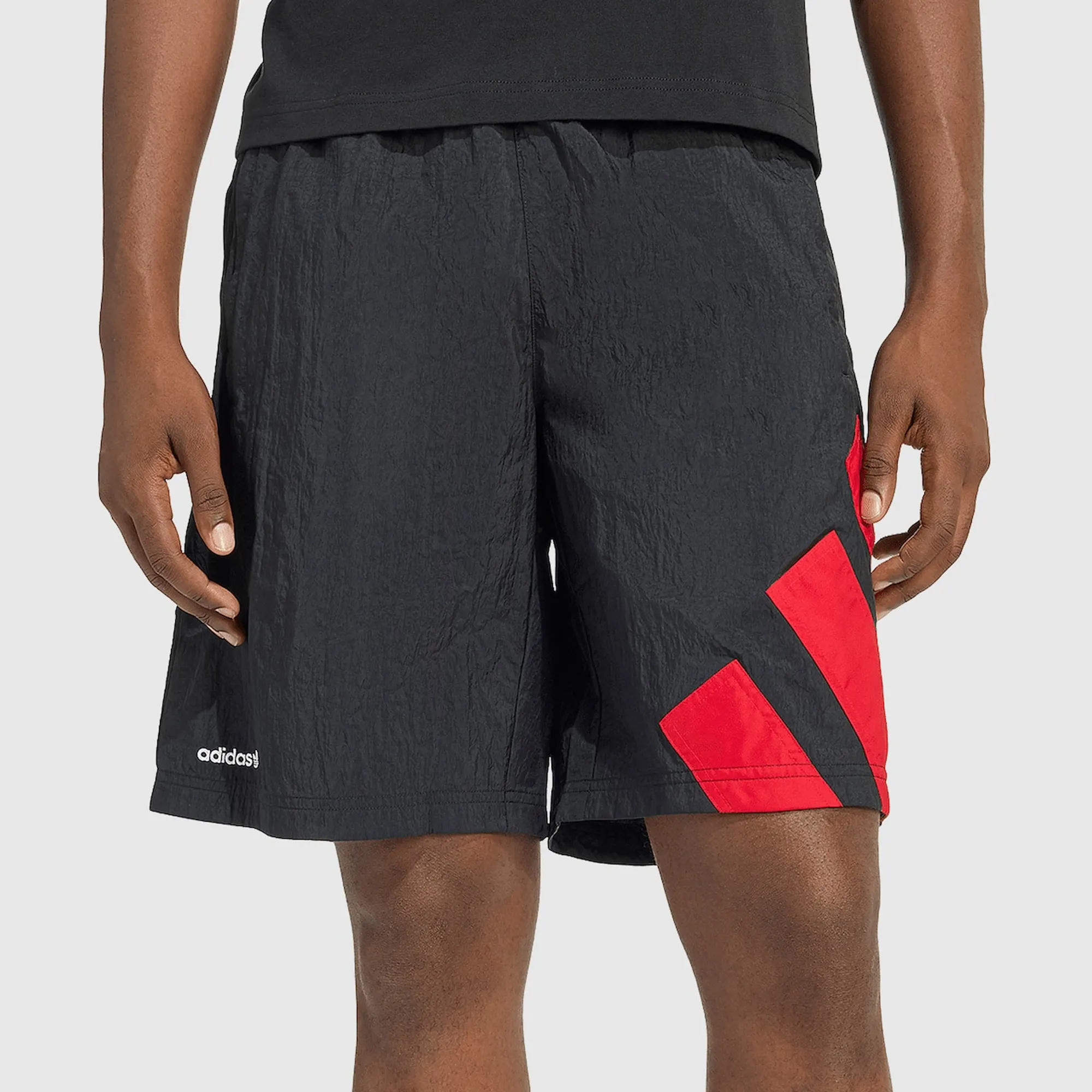 adidas Originals Adicolor Blocked Shorts Black Better Scarlet