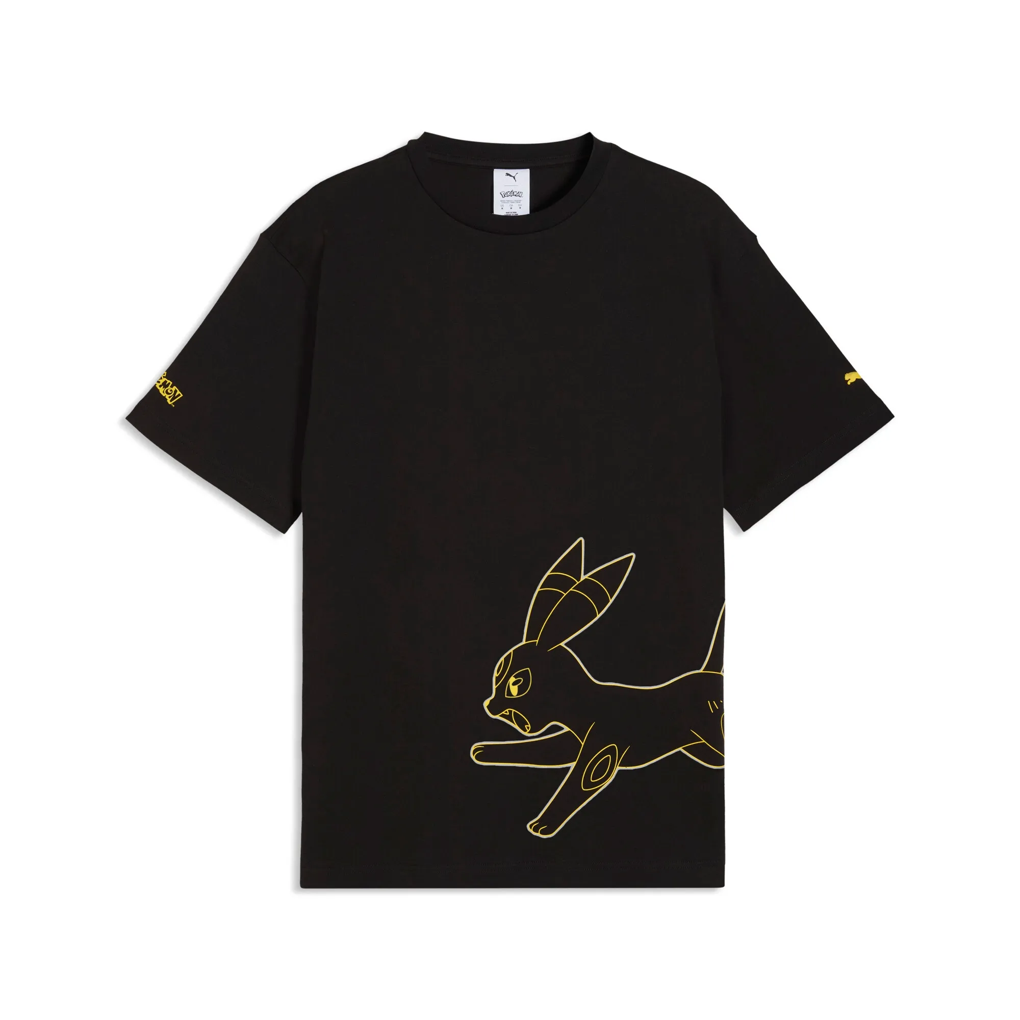 PUMA x POKÃMON Relaxed Graphic T-Shirt Men in Black | Size Medium