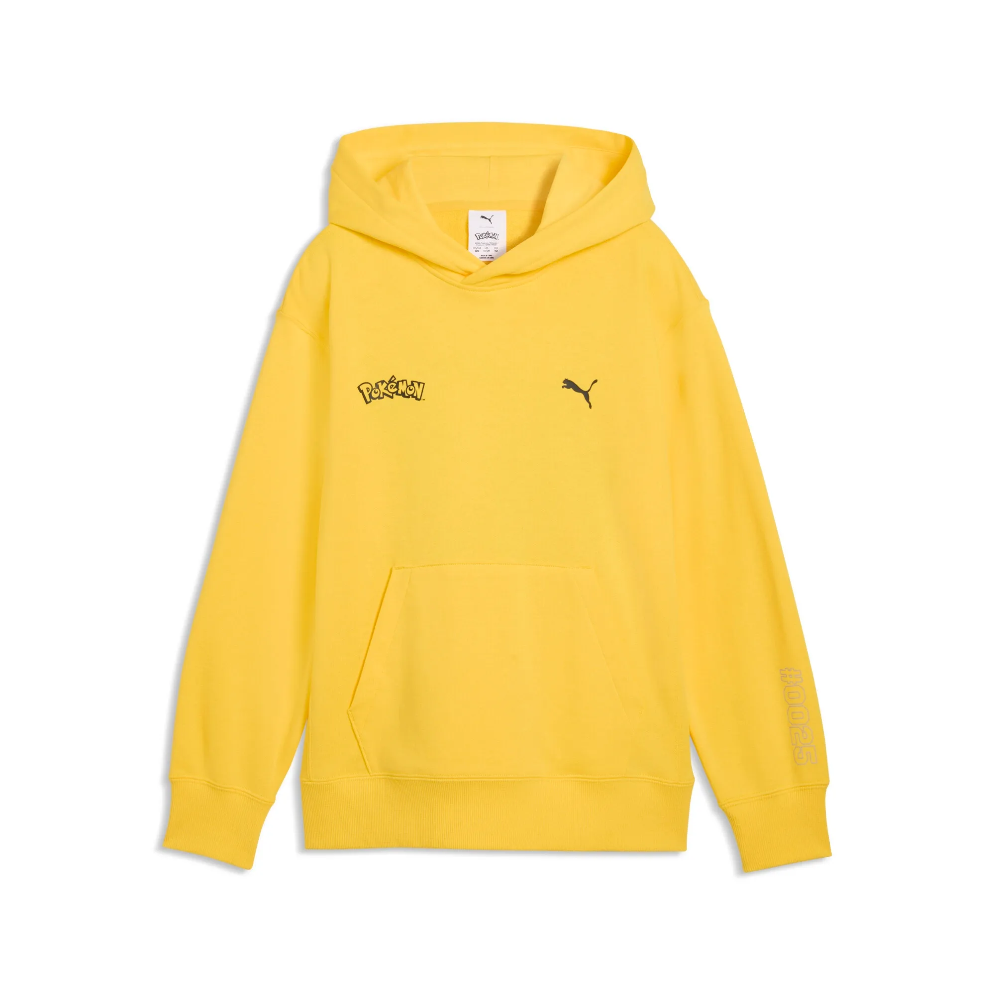 PUMA x POKEMON Relaxed Graphic Hoodie Youth in Yellow | Size 13-14 Youth