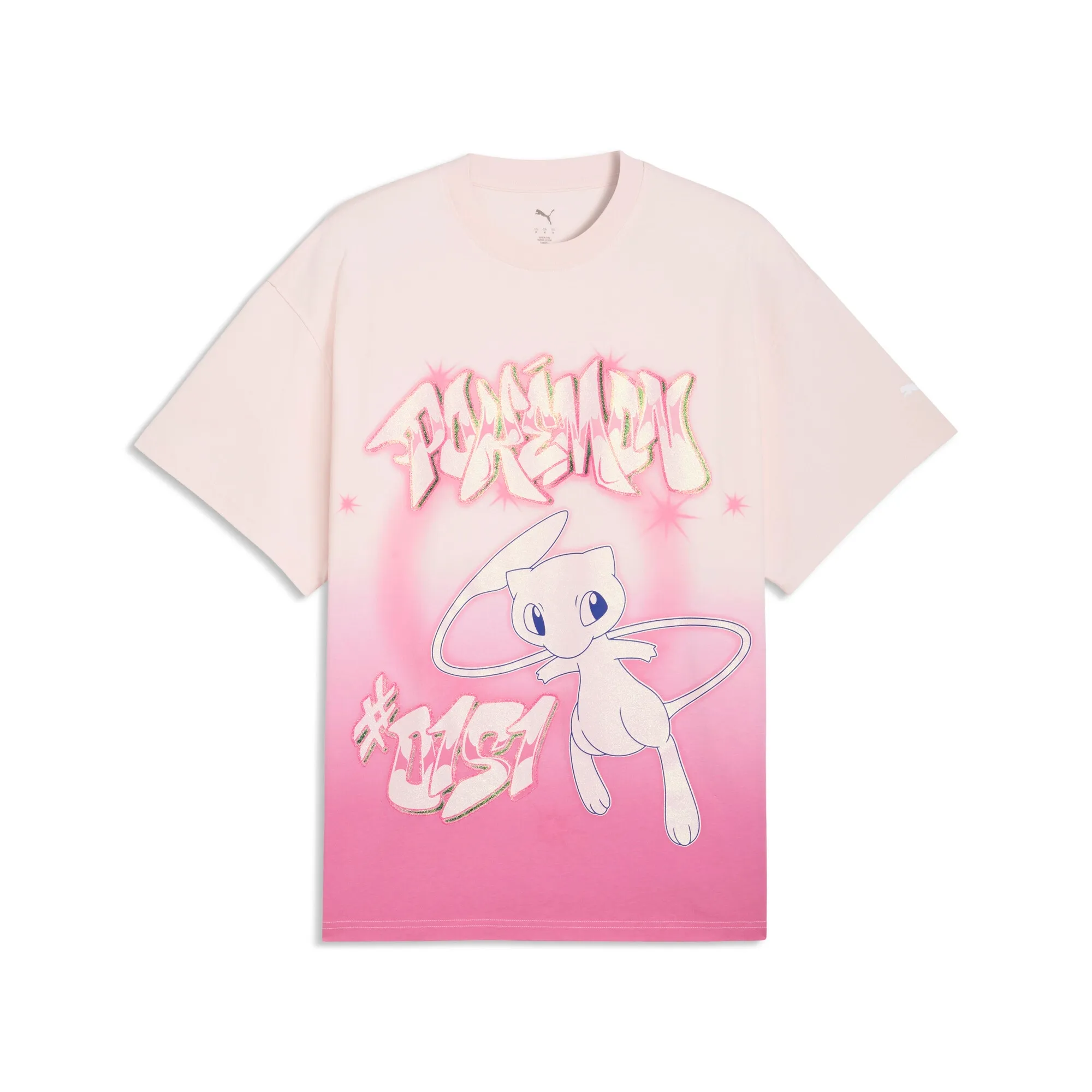 PUMA x POKÃMON Shiny Mew Oversized T-Shirt Men in Pink | Size Large