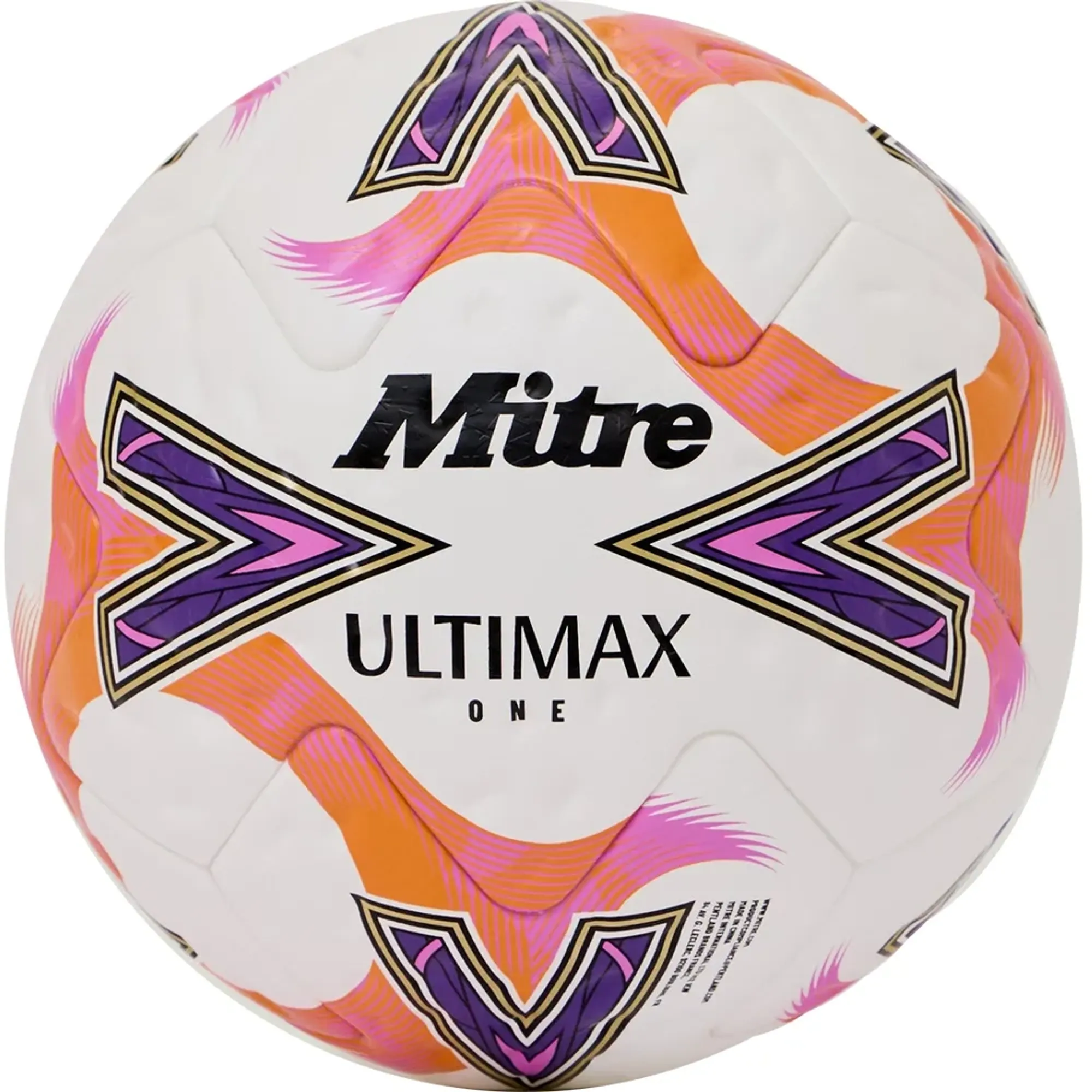 Mitre Ultimax One 26 Football White/Orange/Purple Size: 4