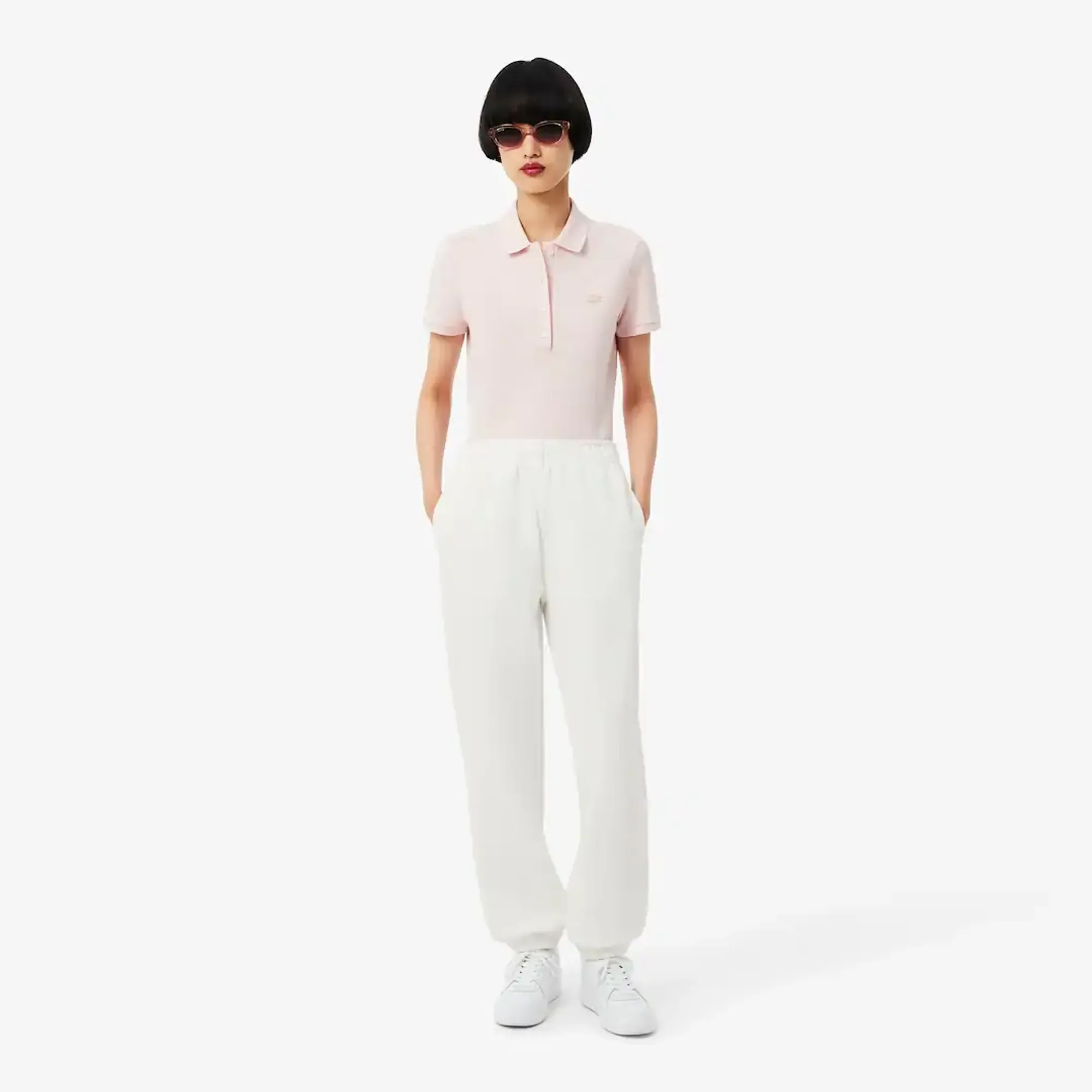 Lacoste Piqué Sweatpants - White