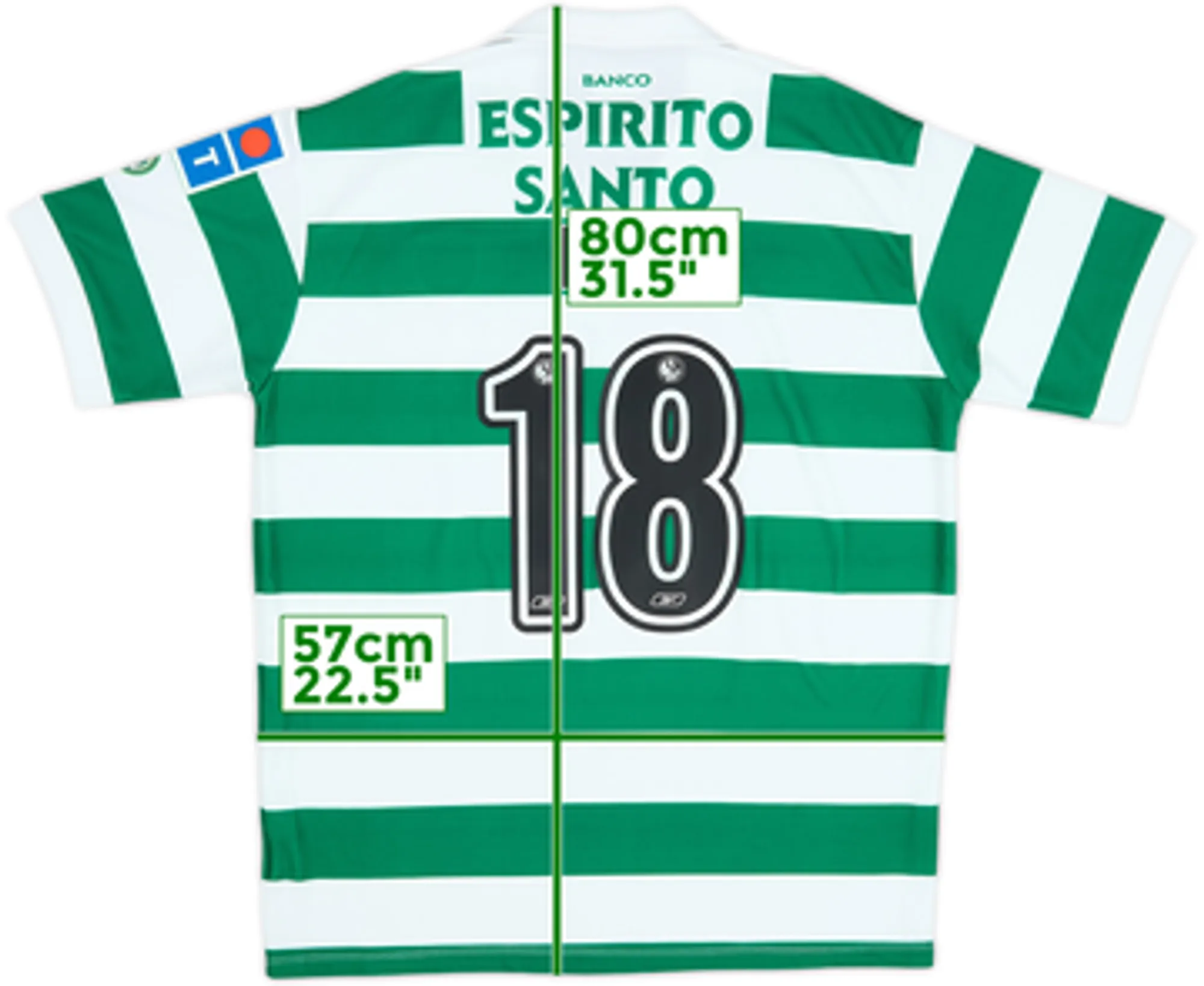 2005-06 Sporting CP Home Shirt Nani #18 - 8/10 - (L)