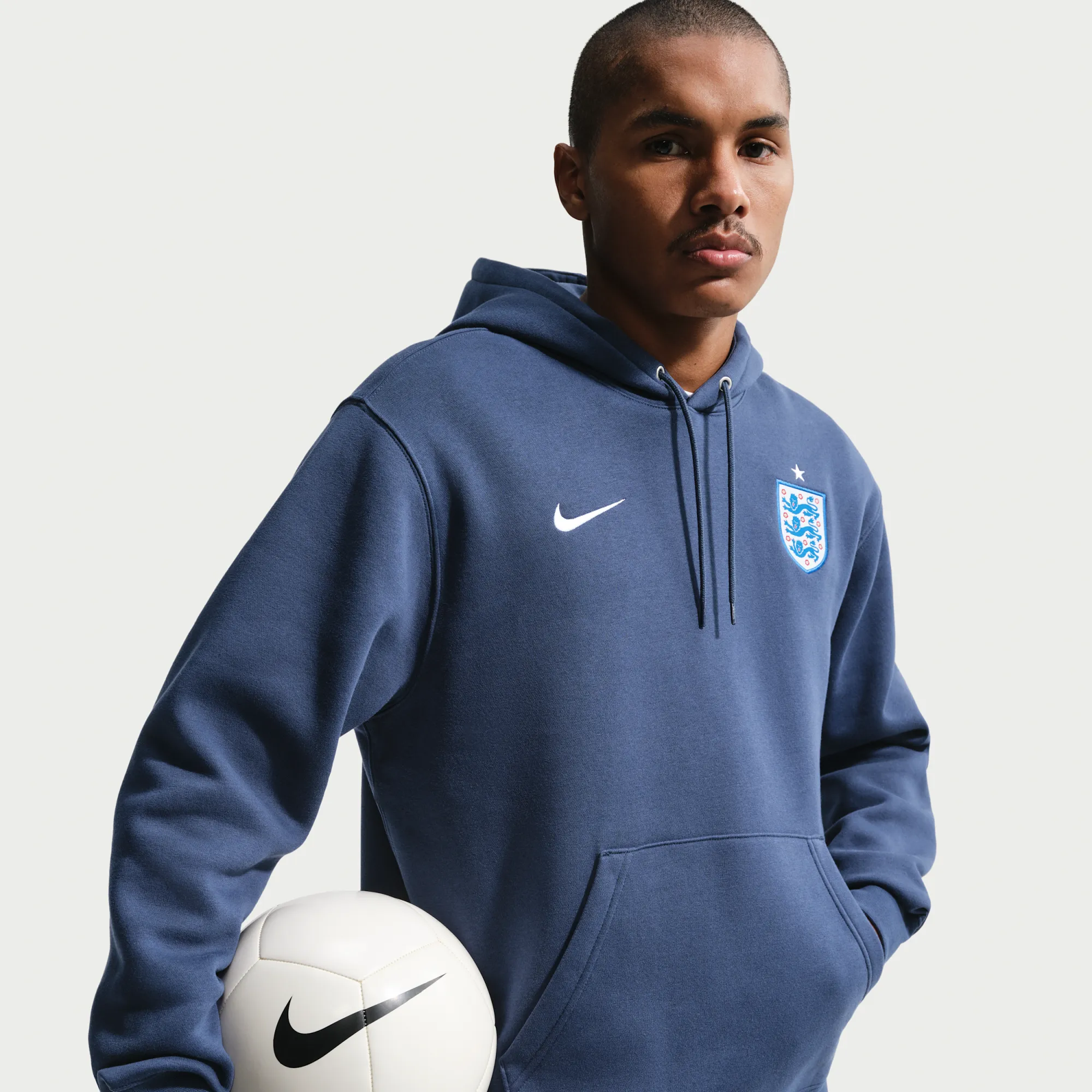 England Club Men's Nike Football Pullover Hoodie - Blue - Fleece