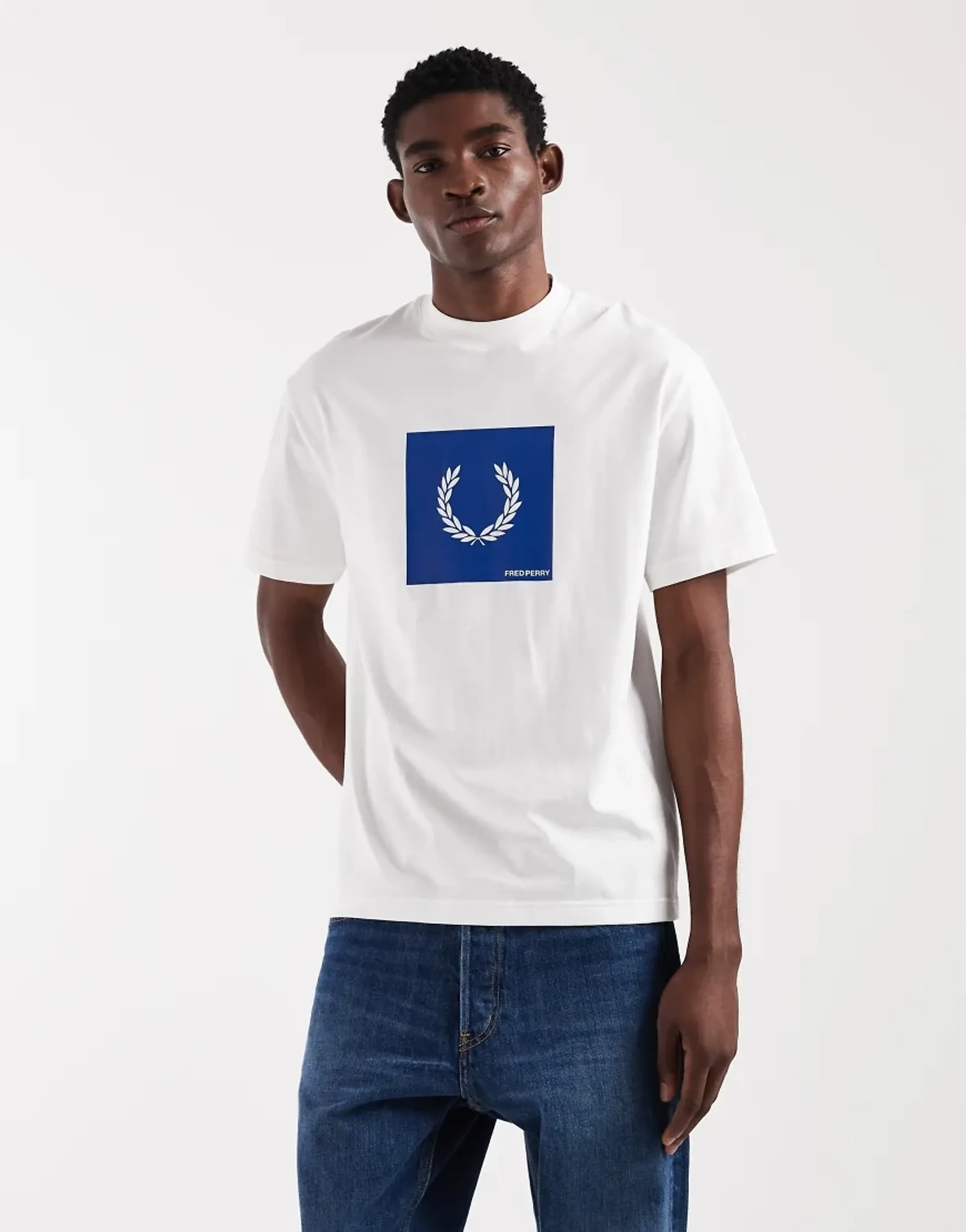 T-Shirt Fred Perry Box Graphic T-Shirt Snow White M