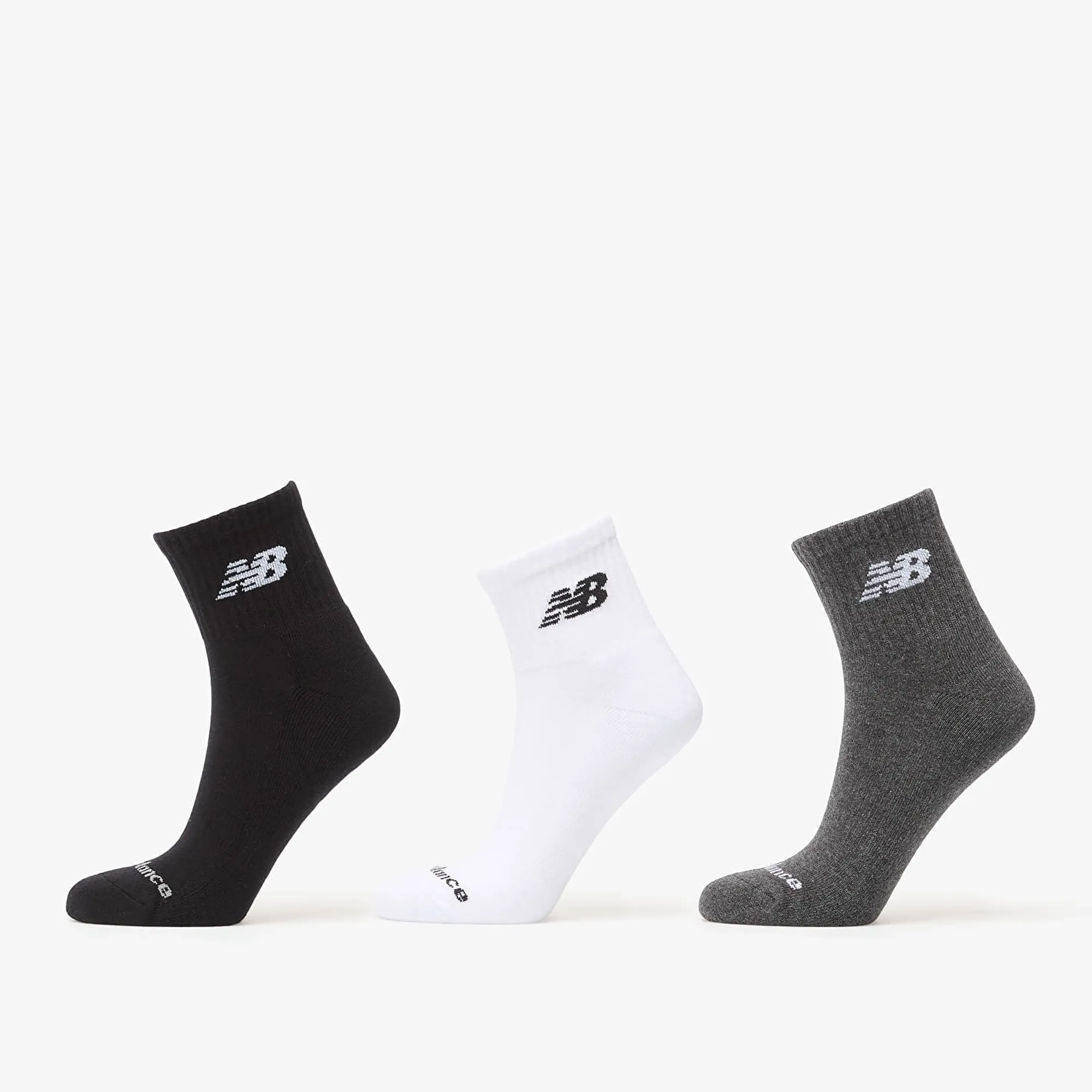 New Balance Everyday Ankle 3-Pack White/ Grey/ Black M