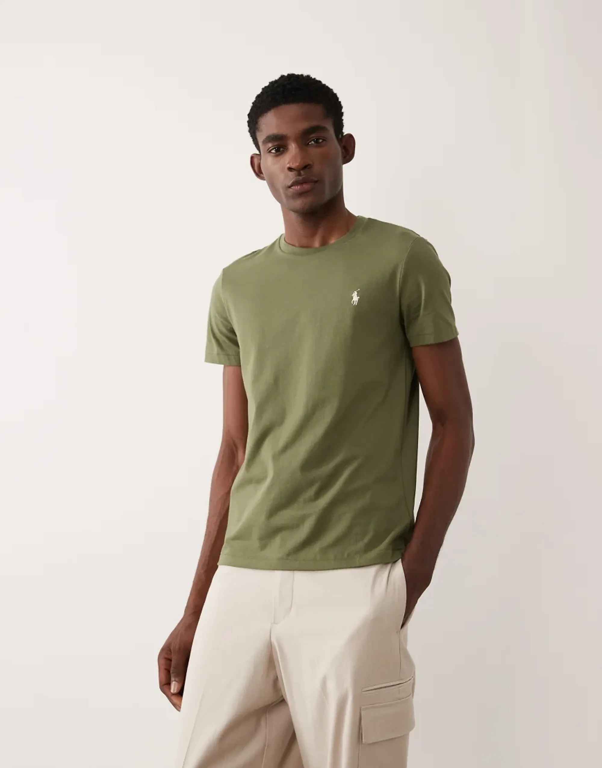 Polo Ralph Lauren  T-SHIRT AJUSTE EN COTON  men's T shirt in Kaki