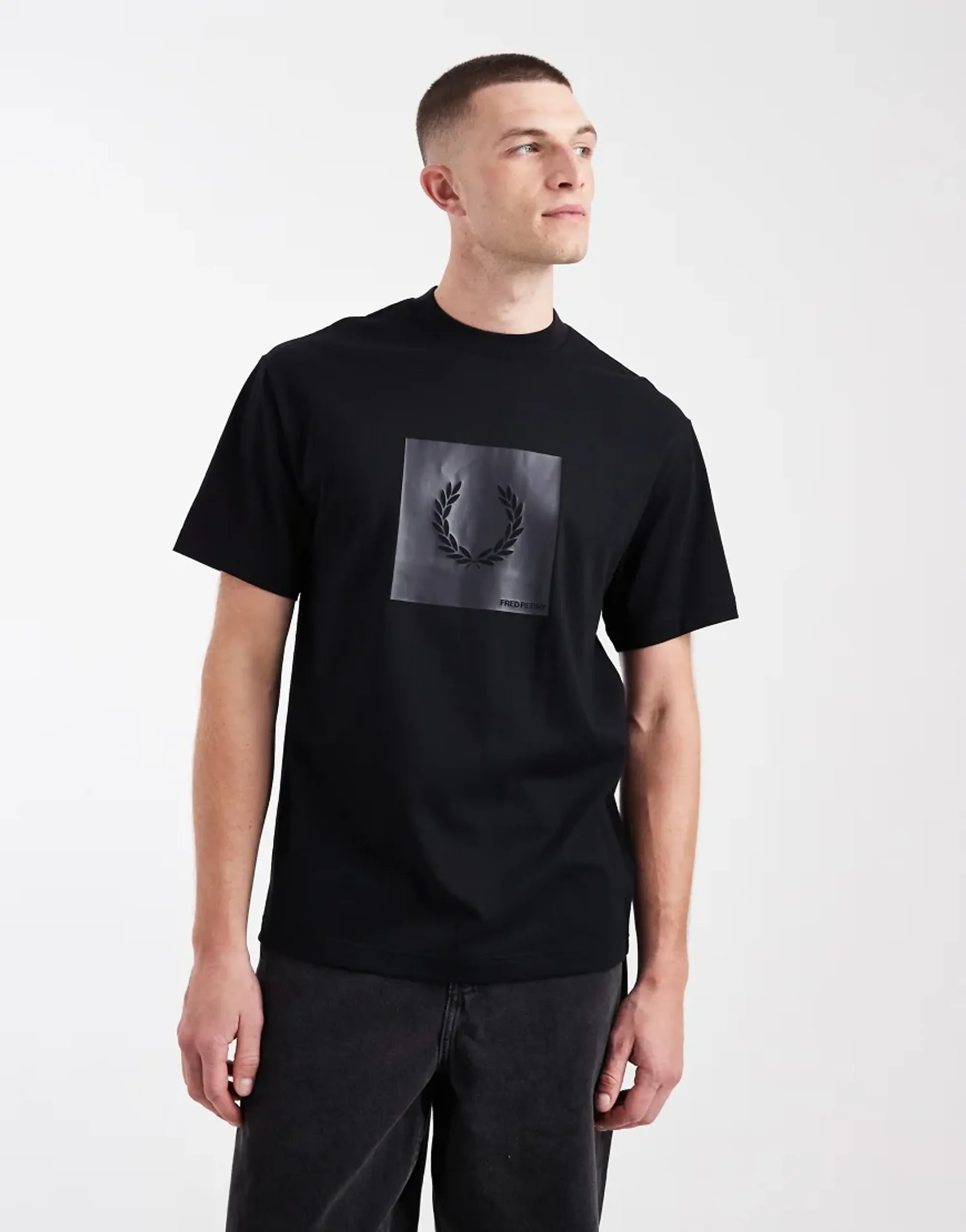 T-Shirt Fred Perry Box Graphic T-Shirt Black L
