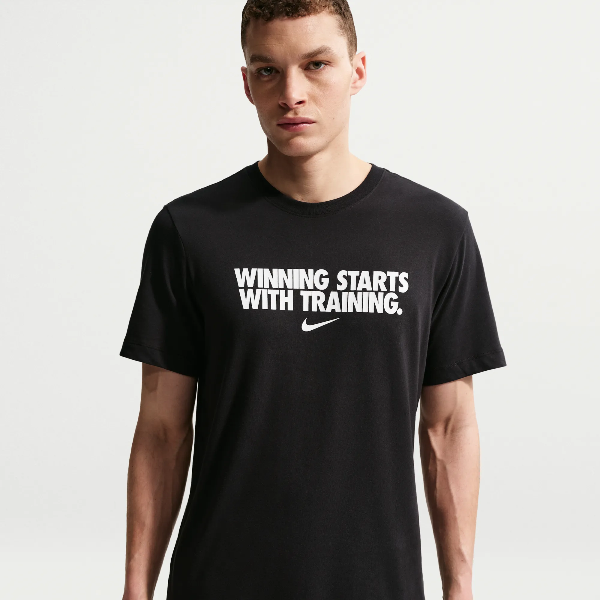 Nike Men's Dri-FIT T-Shirt - Black - Cotton/Polyester