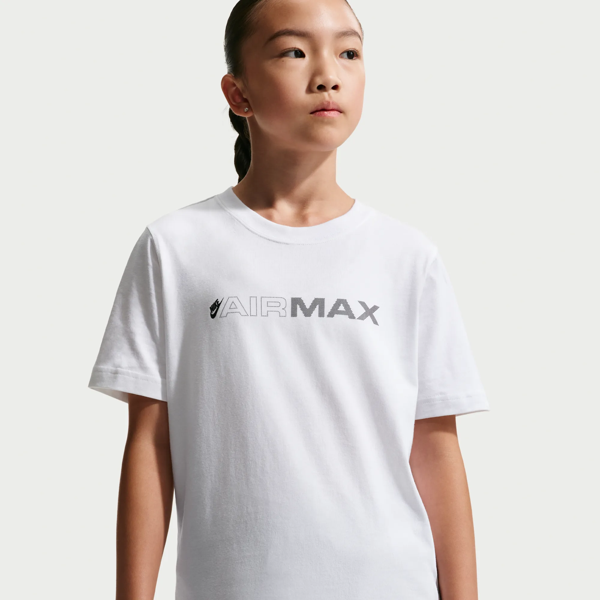 Nike Older Kids' Air Max T-Shirt - White - Cotton