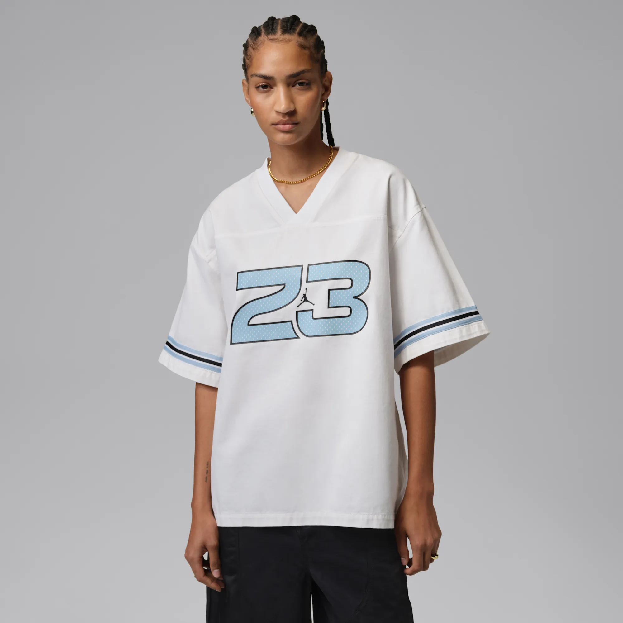 Nike Jordan Flight Women's Woven Jersey Top - White - Cotton