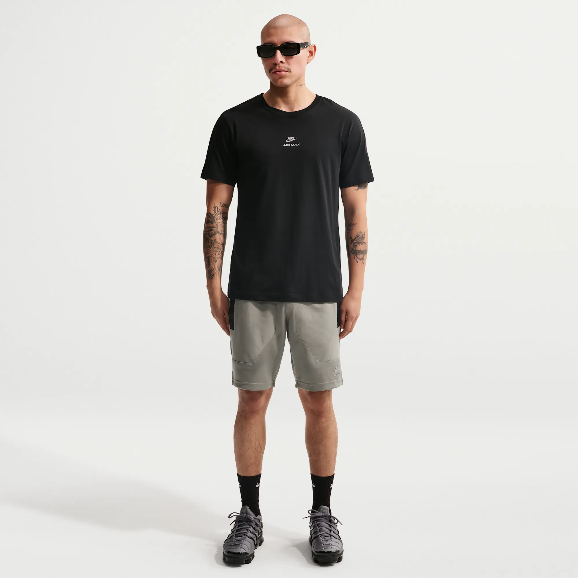 Nike Air Max Men's Shorts - Green - Body And Mesh