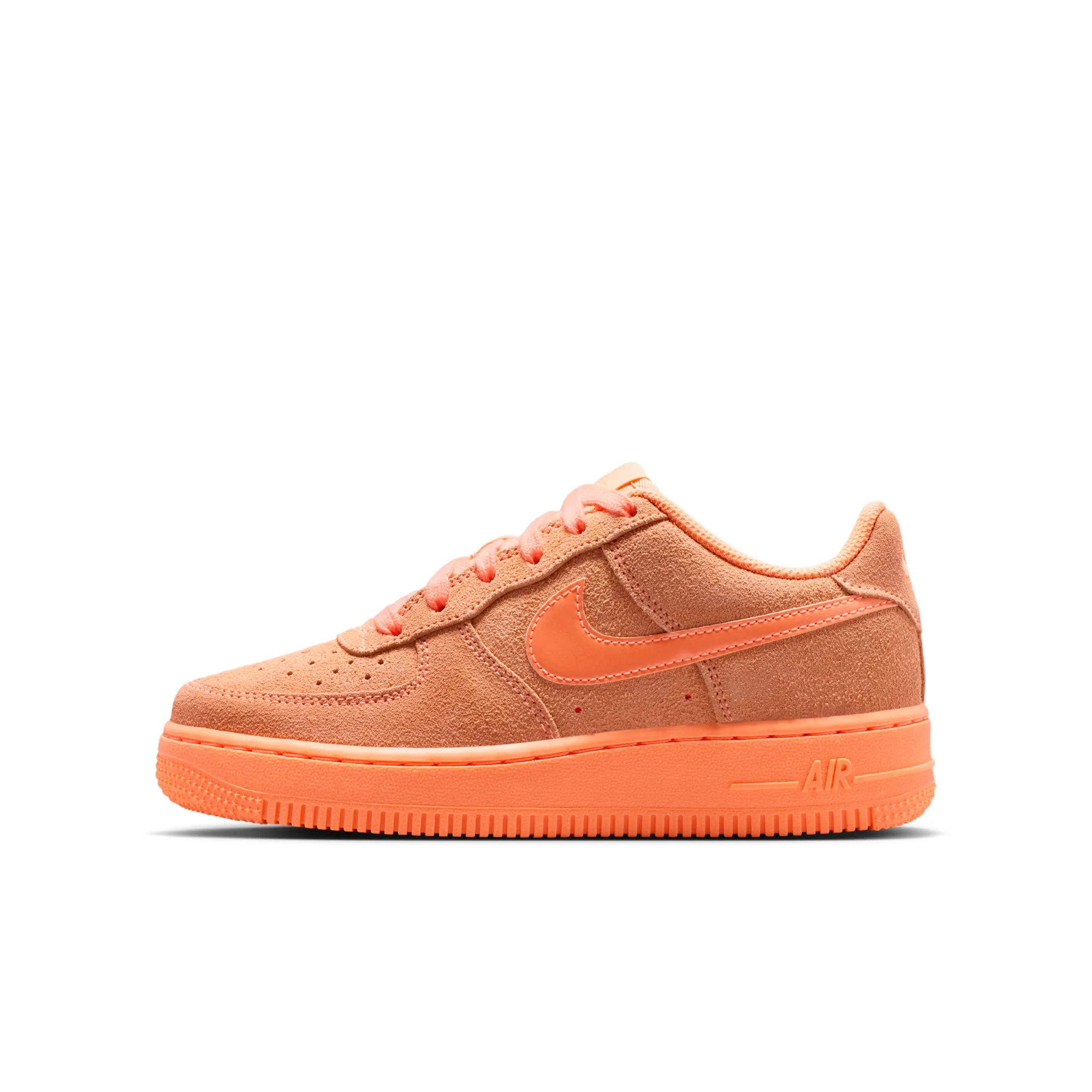 Nike Air Force 1 Suede Older Kids' Shoes - Orange