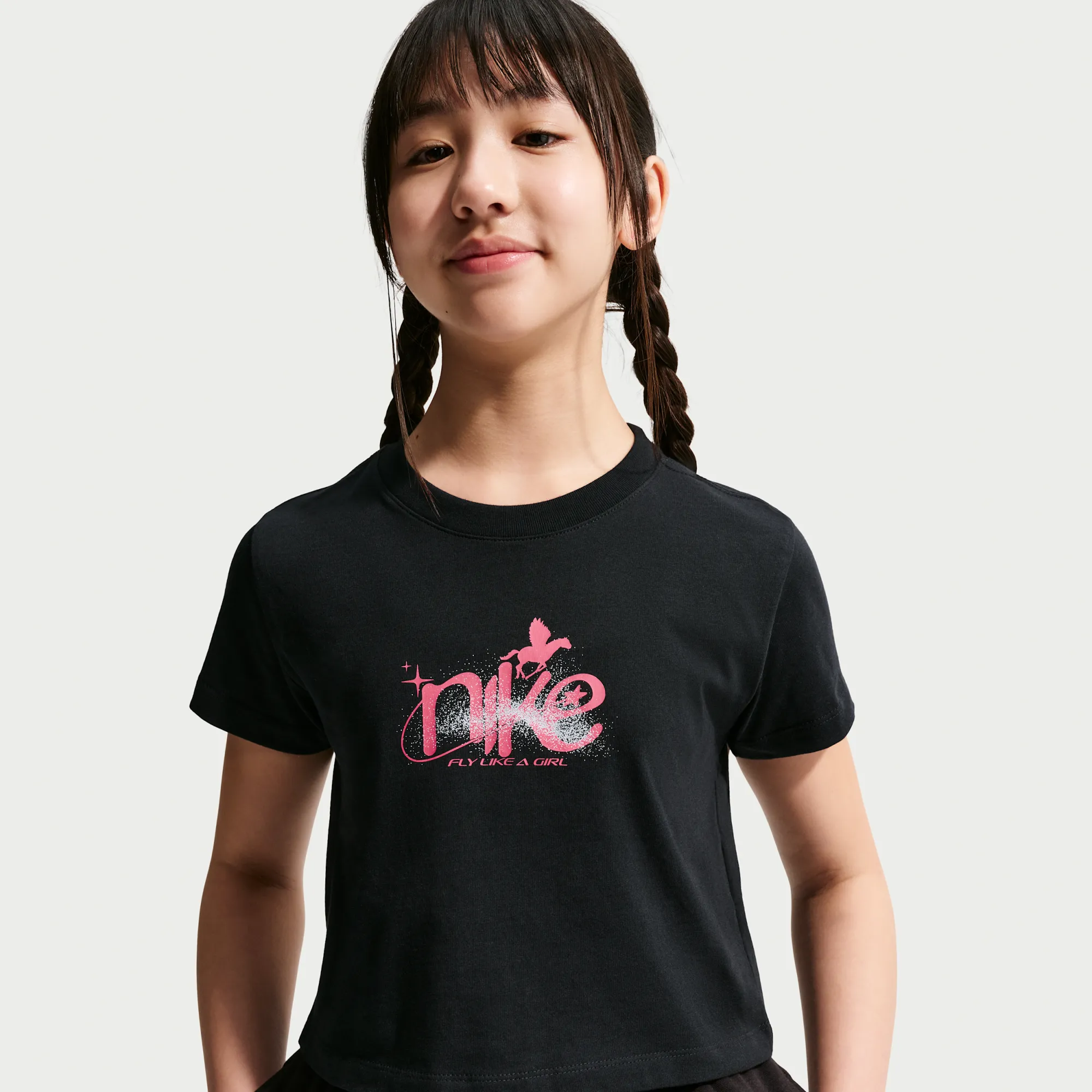 Nike Older Kids' (Girls') Cropped Mod T-Shirt - Black